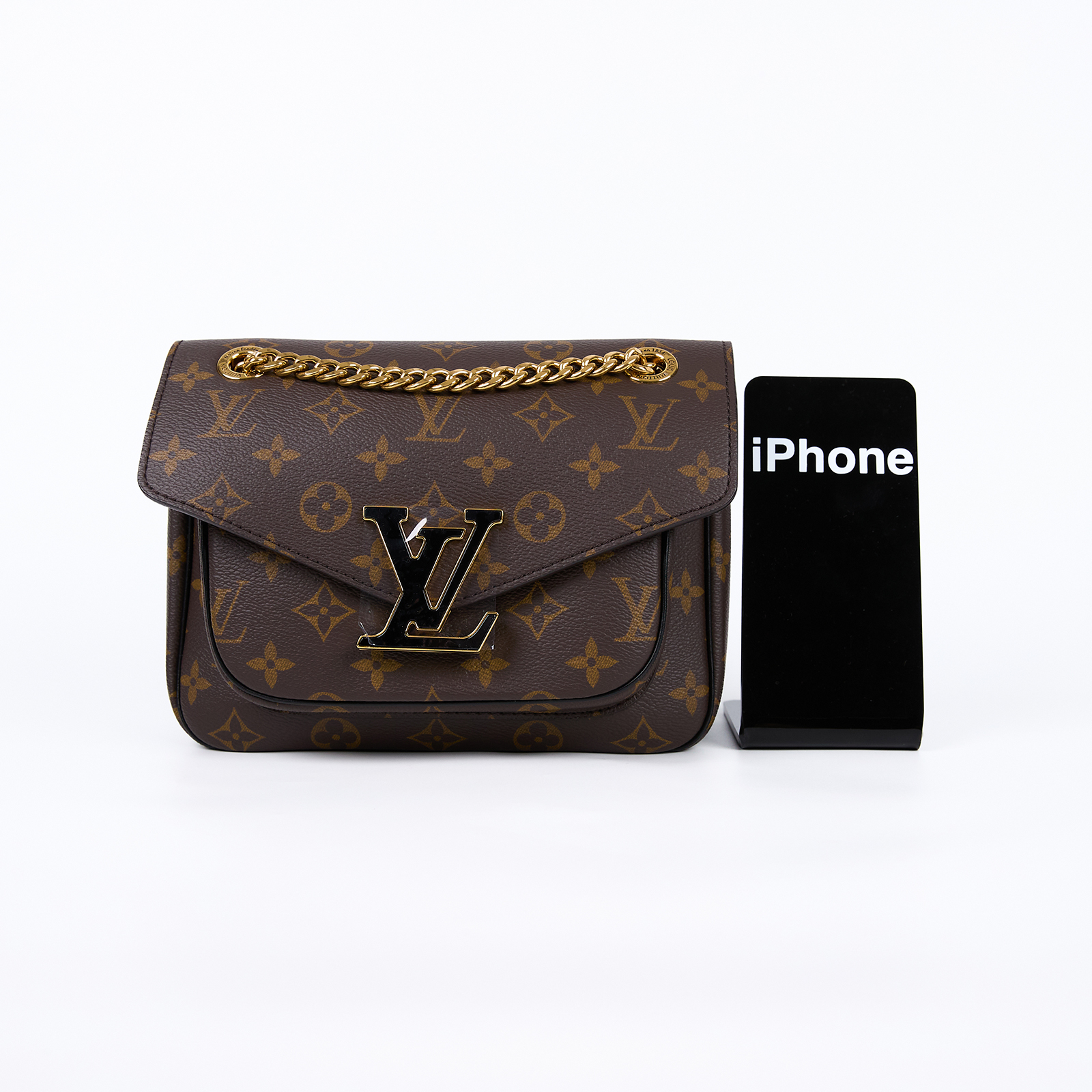 路易威登 LOUIS VUITTON Passy 帆布 肩背 斜背包 M45592 晶片款 原花PASSY 原廠盒子/防塵袋
