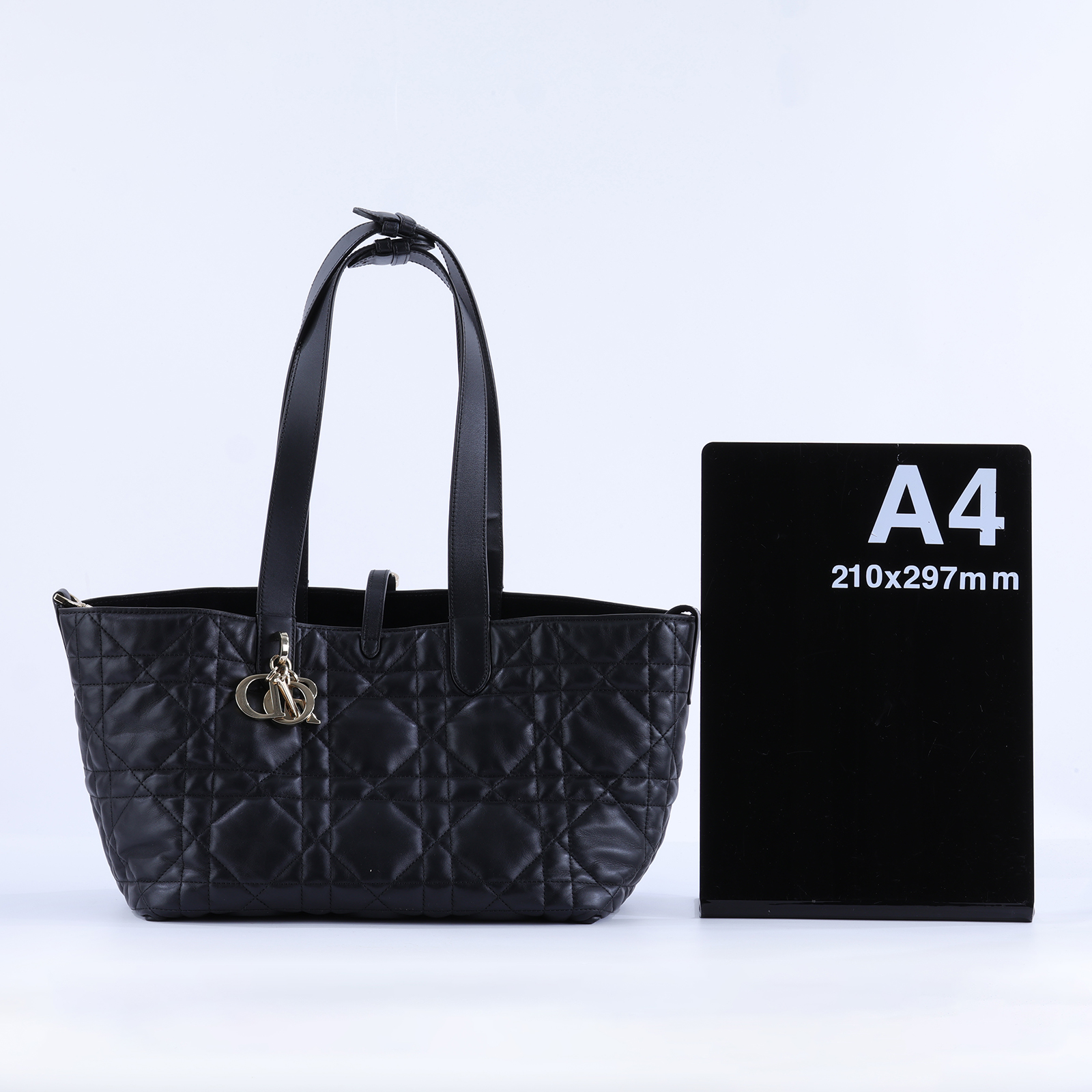 迪奧 CHRISTIAN DIOR Dior Toujours 中型 手提袋 小牛皮 M2821OSHJ 黑色Toujours 中型手提包 內袋