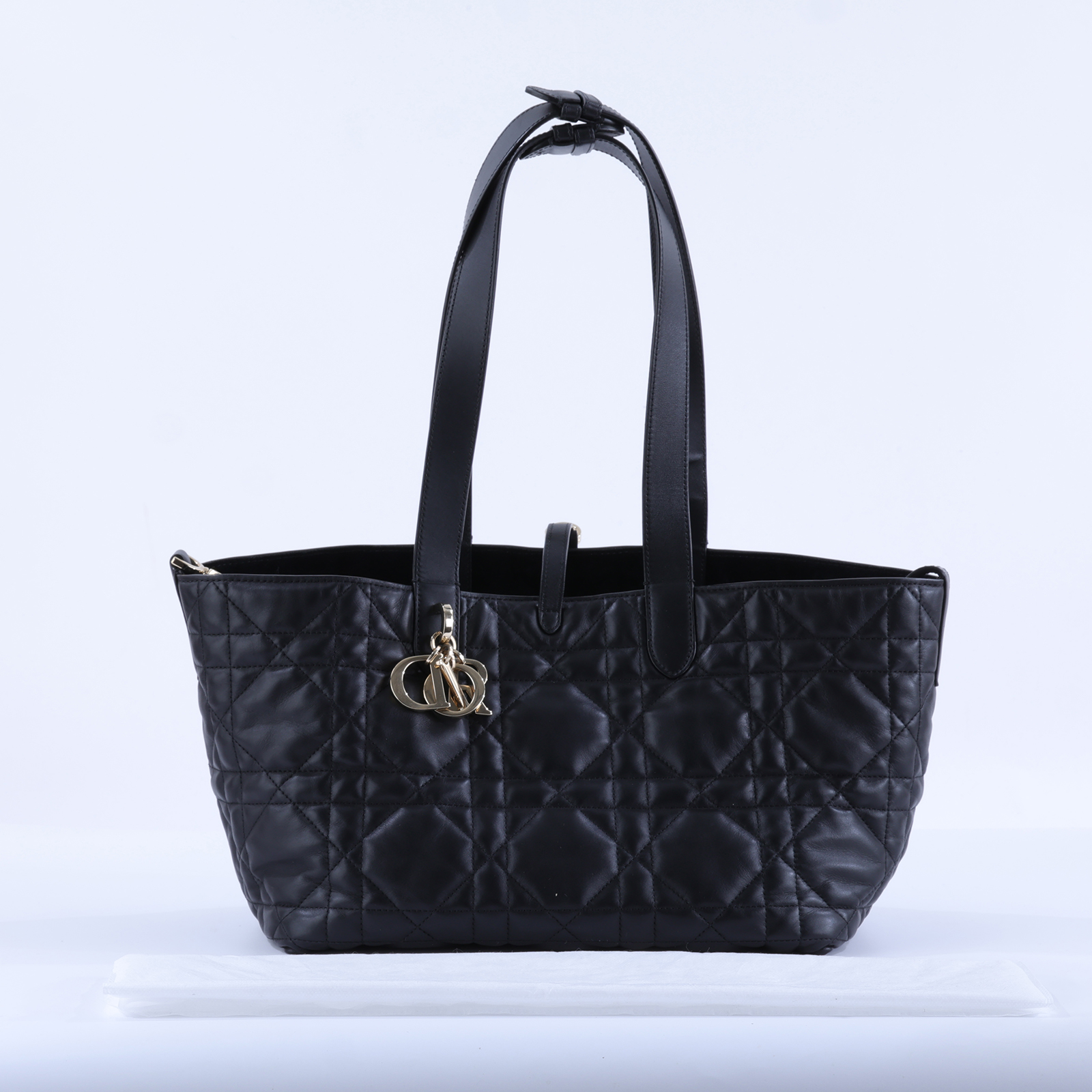迪奧 CHRISTIAN DIOR Dior Toujours 中型 手提袋 小牛皮 M2821OSHJ 黑色Toujours 中型手提包 內袋