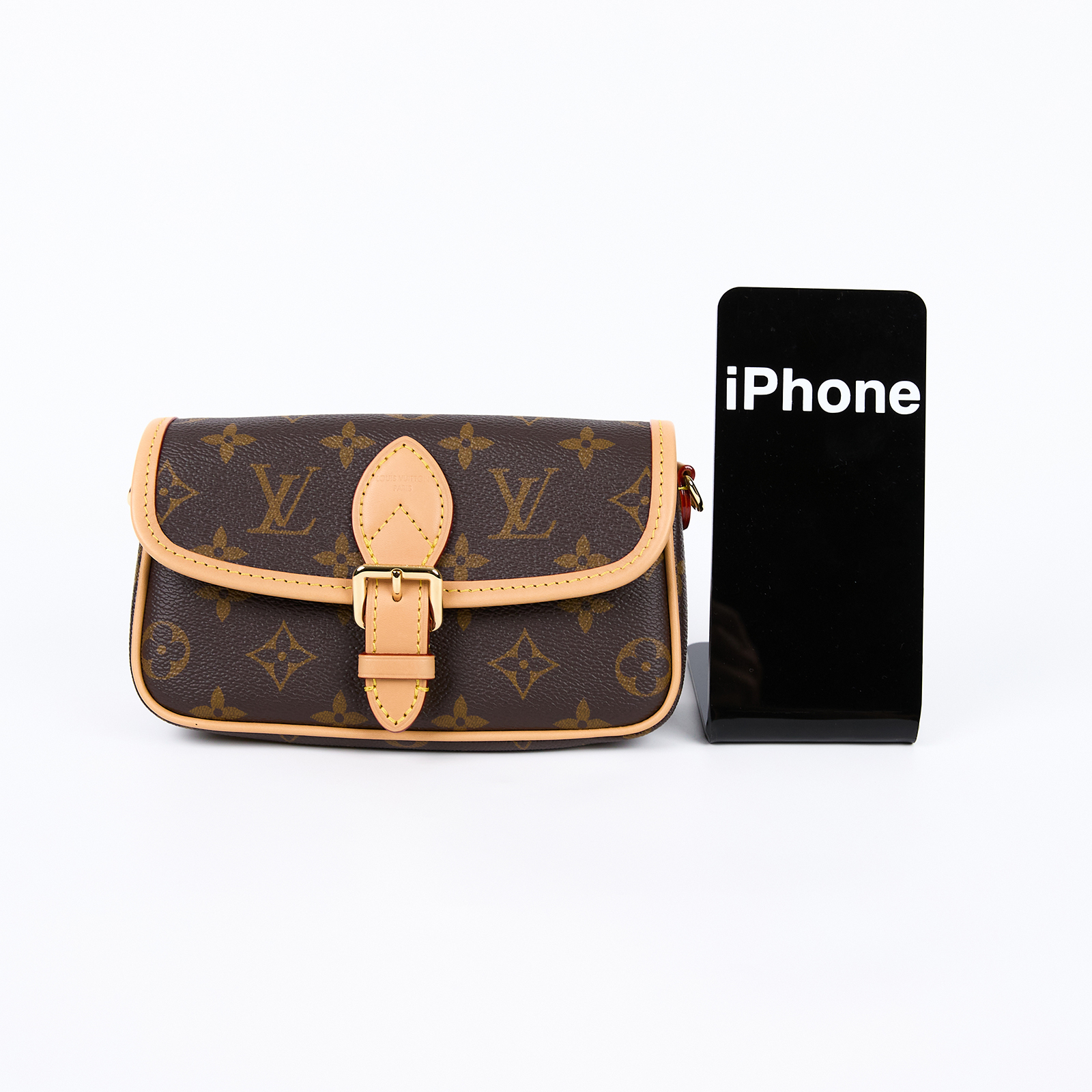 路易威登 LOUIS VUITTON Nano Diane 腋下包法棍 單肩背包 經典帆布 M83298 晶片款  原廠盒子/防塵袋/背帶