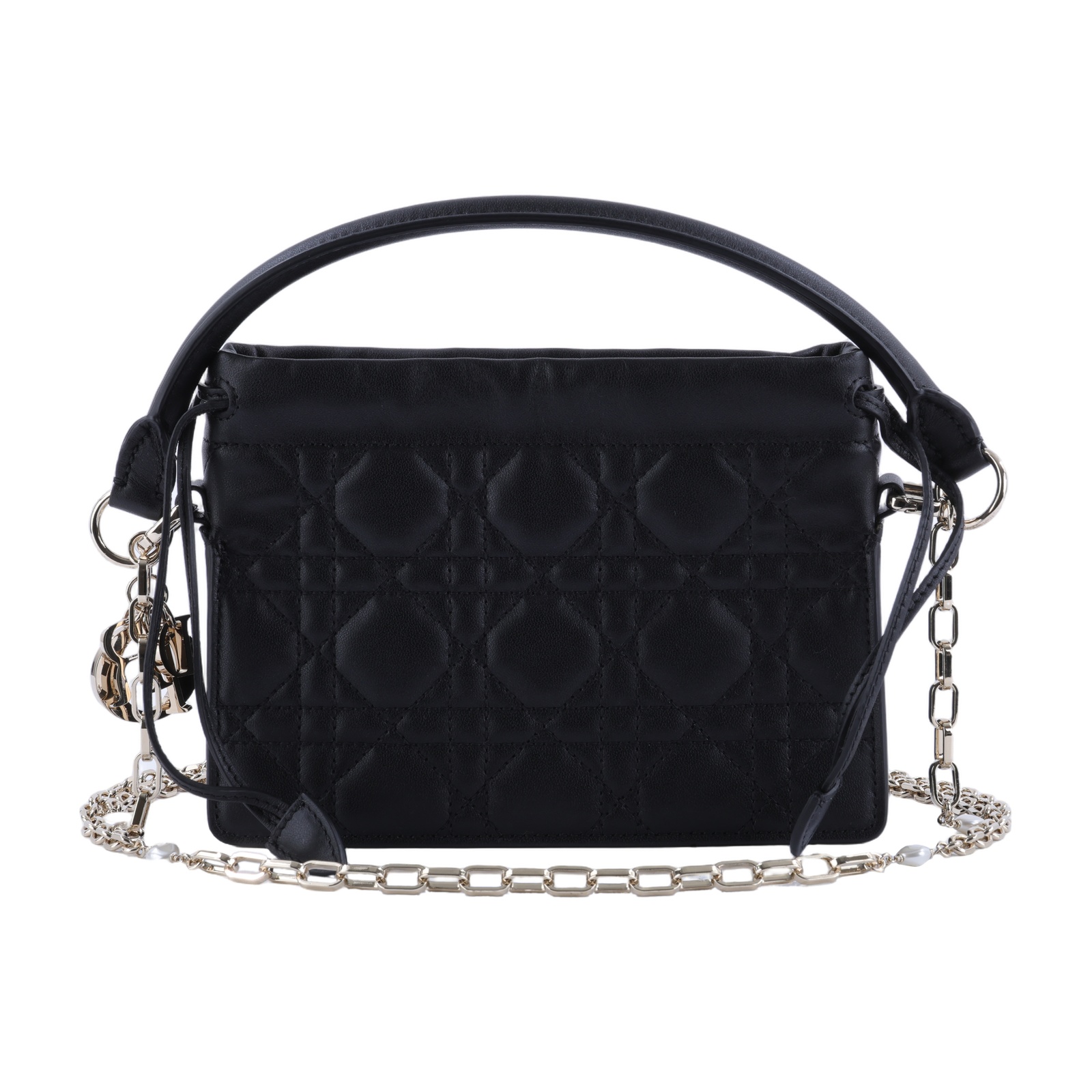 迪奧 CHRISTIAN DIOR Lady Dior Milly 迷你手袋  黑色MILLY MINI 防塵袋/背帶2