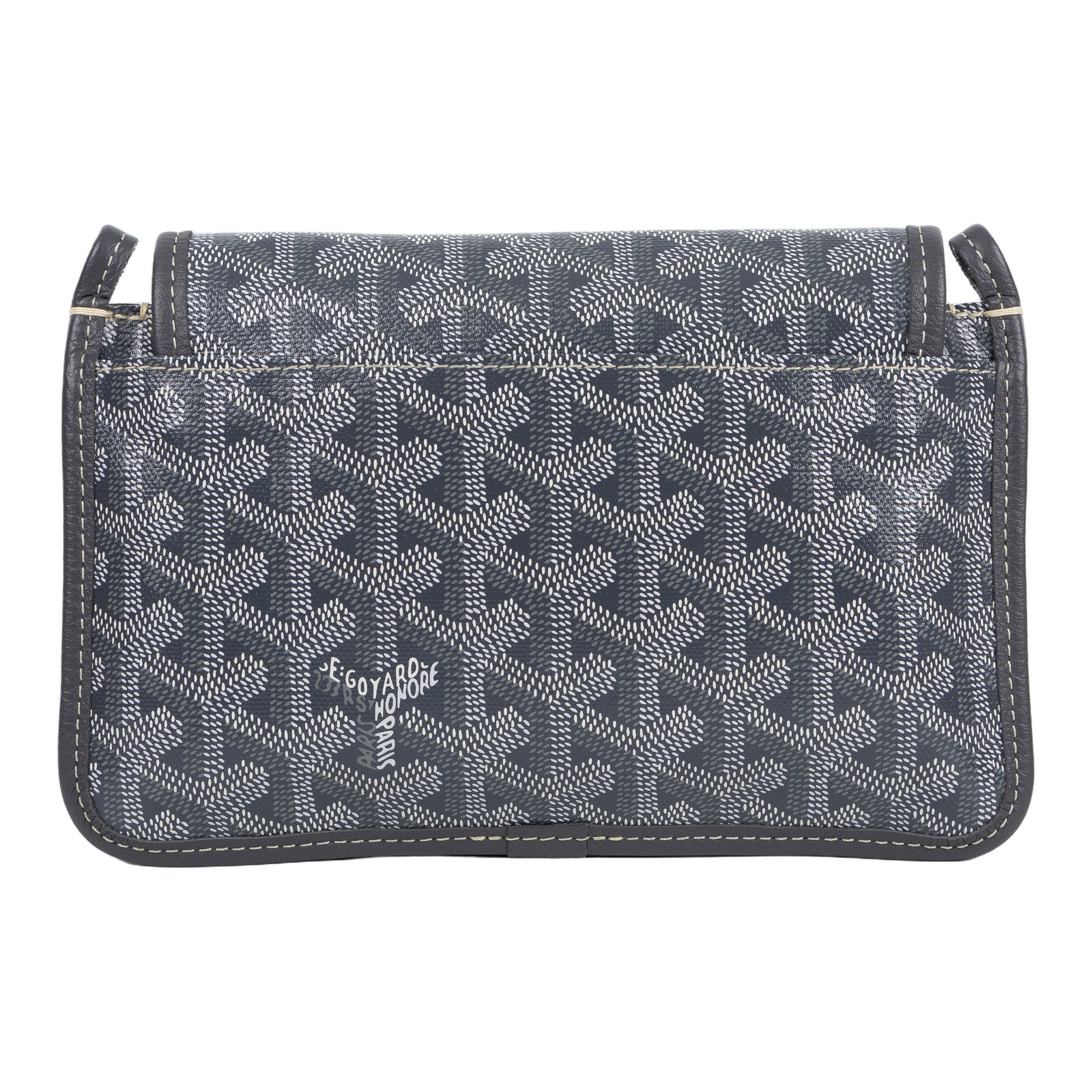 高雅德 GOYARD Plumet Pocket Wallet 肩背 隨身錢包 PLUMETPMLTY 灰PLUMET 防塵袋/背帶