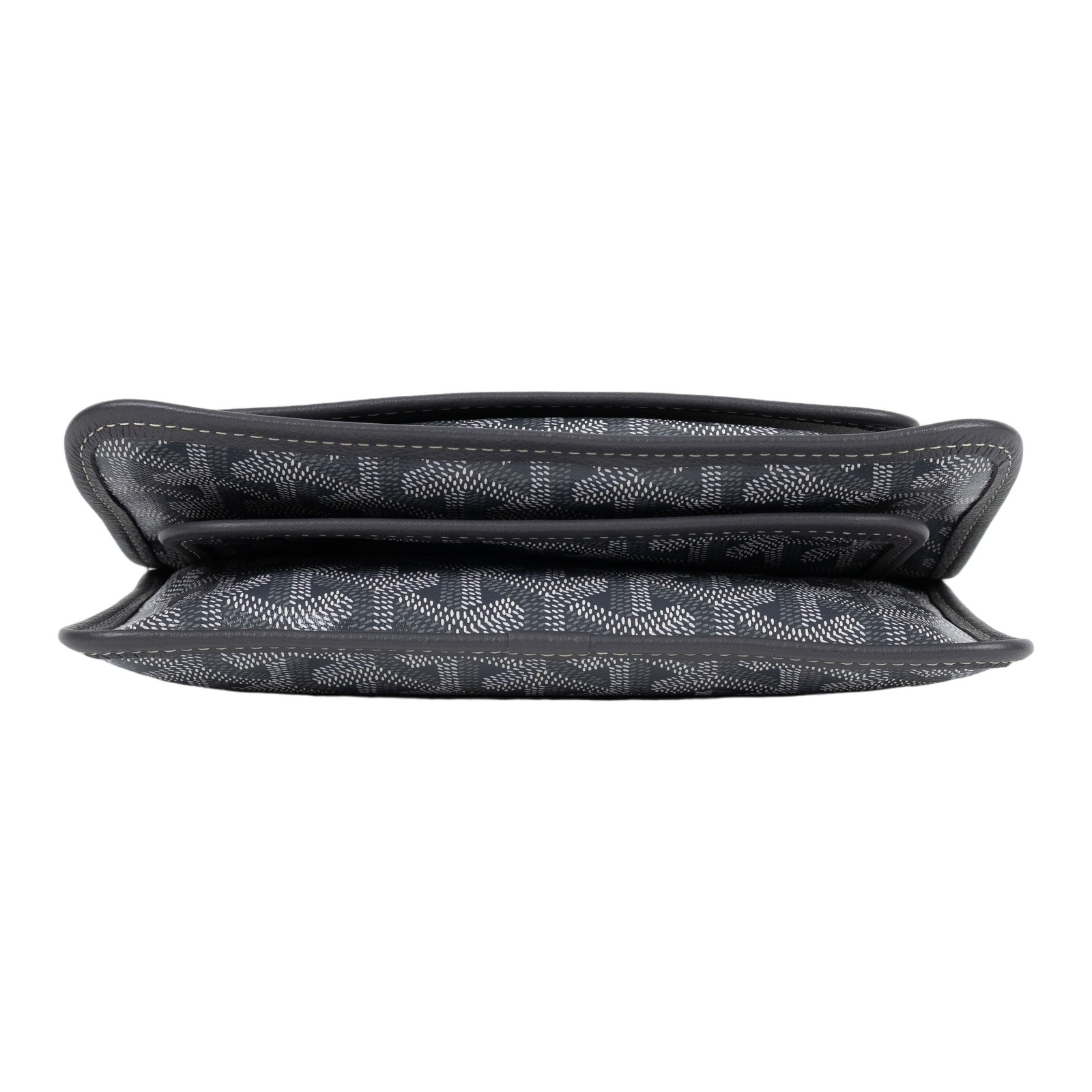 高雅德 GOYARD Plumet Pocket Wallet 肩背 隨身錢包 PLUMETPMLTY 灰PLUMET 防塵袋/背帶