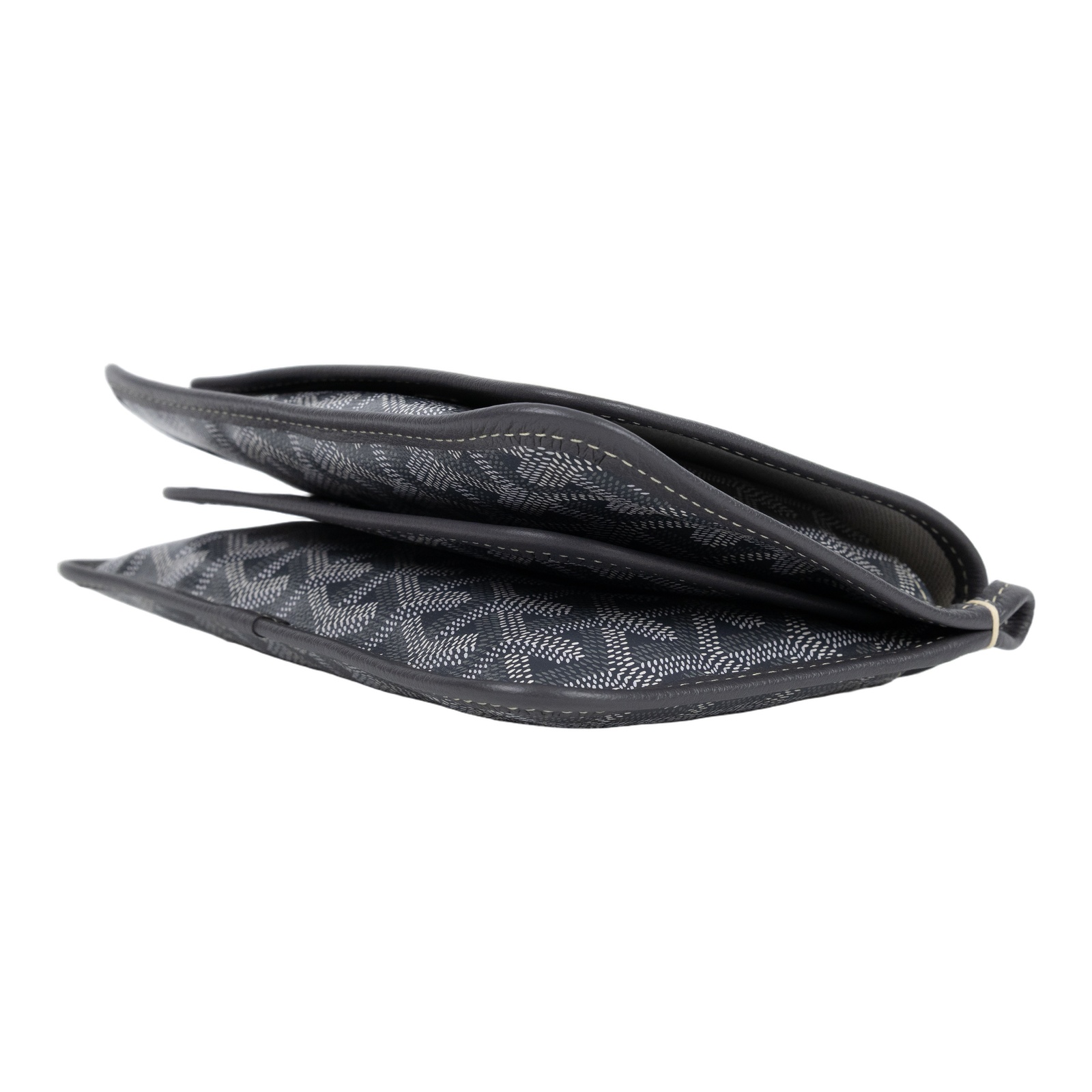 高雅德 GOYARD Plumet Pocket Wallet 肩背 隨身錢包 PLUMETPMLTY 灰PLUMET 防塵袋/背帶