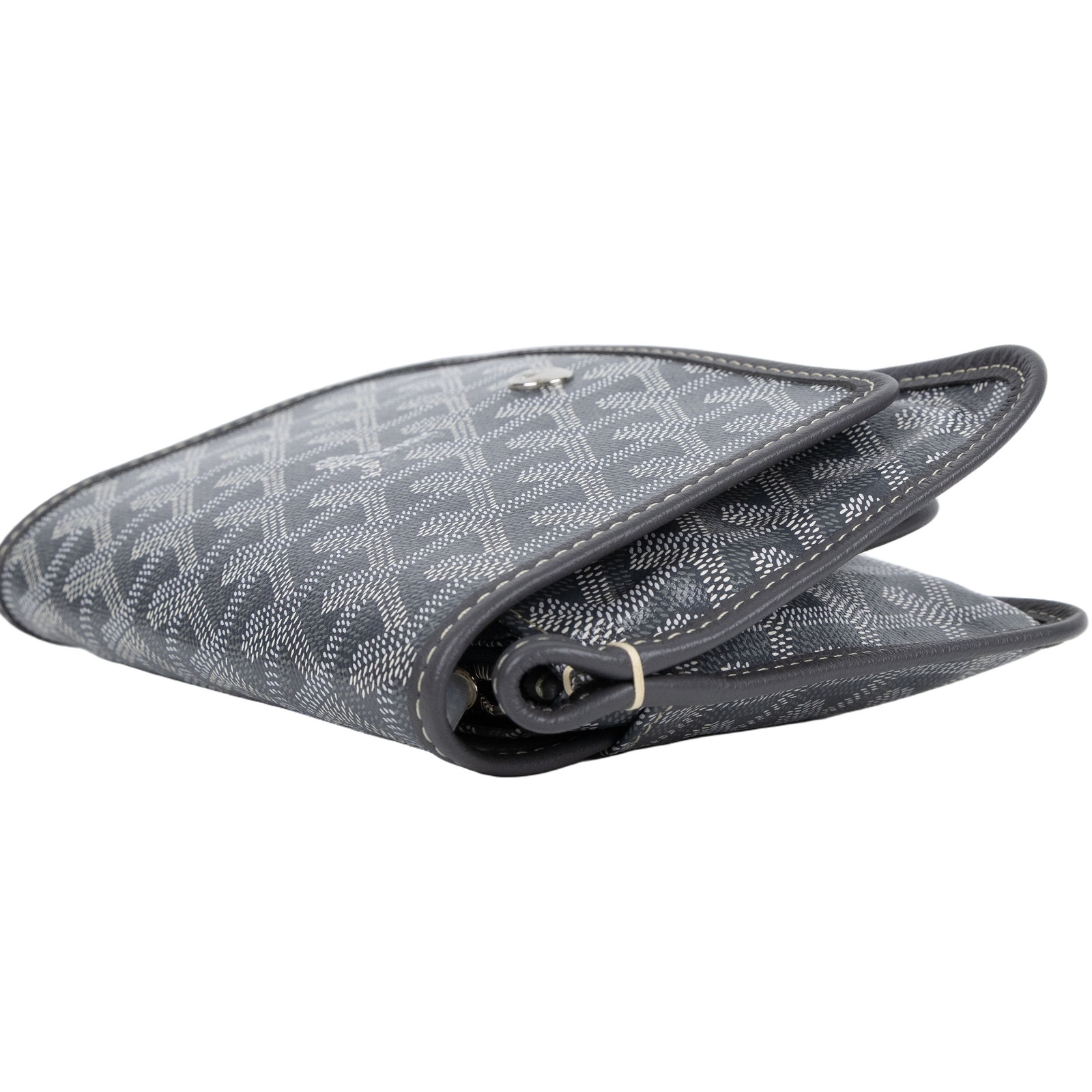 高雅德 GOYARD Plumet Pocket Wallet 肩背 隨身錢包 PLUMETPMLTY 灰PLUMET 防塵袋/背帶