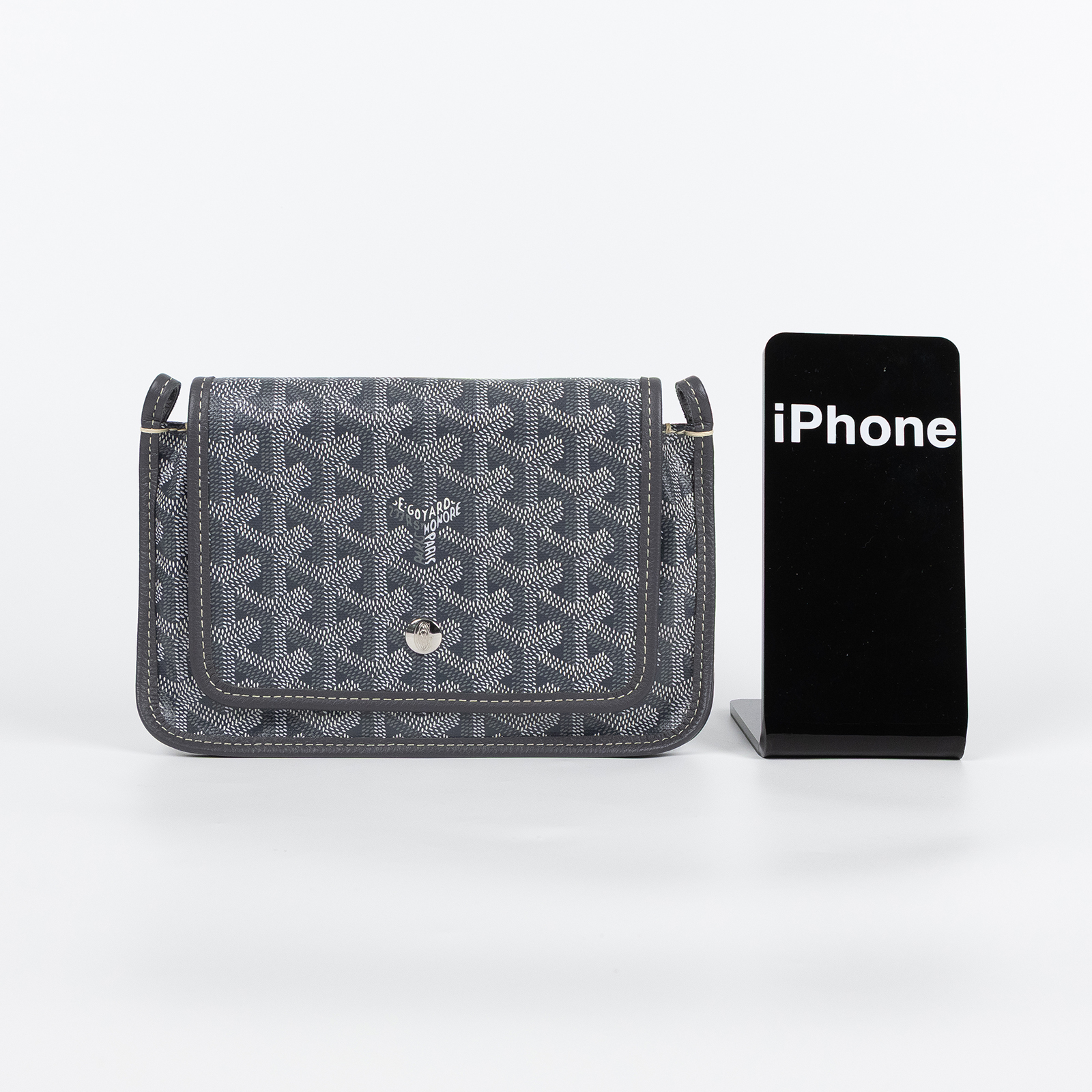 高雅德 GOYARD Plumet Pocket Wallet 肩背 隨身錢包 PLUMETPMLTY 灰PLUMET 防塵袋/背帶