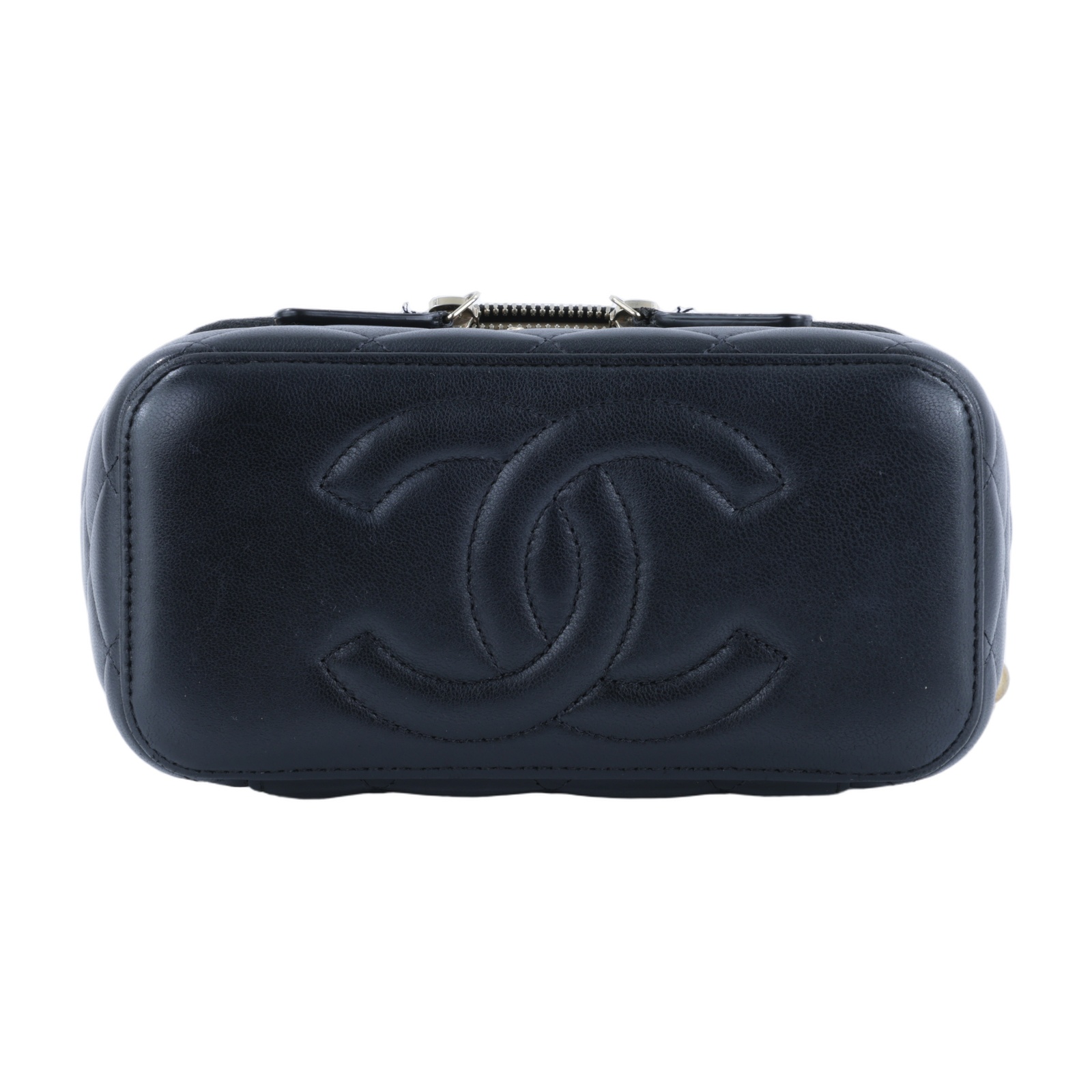 香奈兒 CHANEL CC LOGO 化妝盒 化妝箱 斜背包 Vanity Case AP2303 晶片款 黑金金球化妝盒 原廠盒子/防塵袋