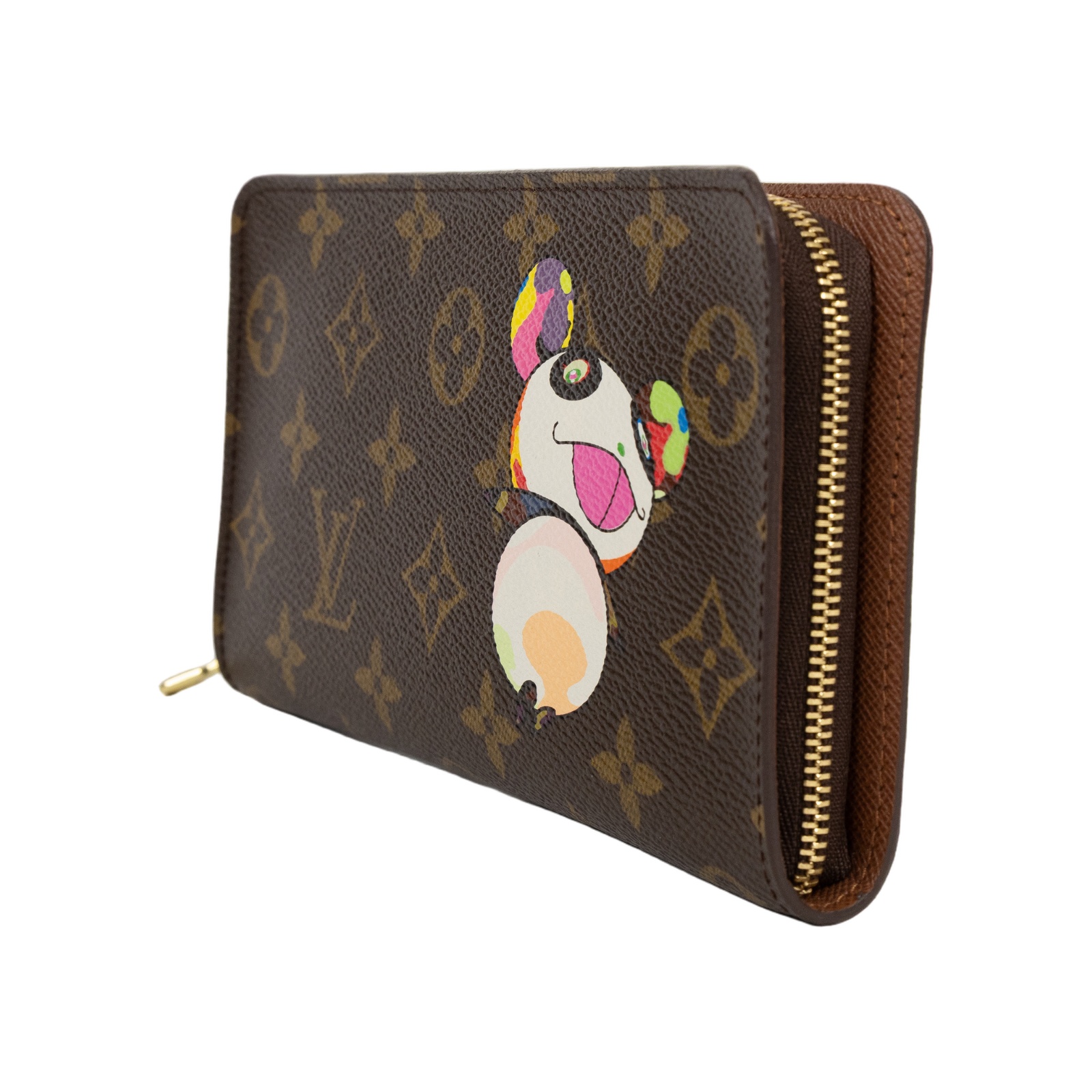路易威登 LOUIS VUITTON 村上隆 Panda Porte Monnaie Zip 長夾 錢包 M61729 村上隆原花拉鍊長夾 無附屬品