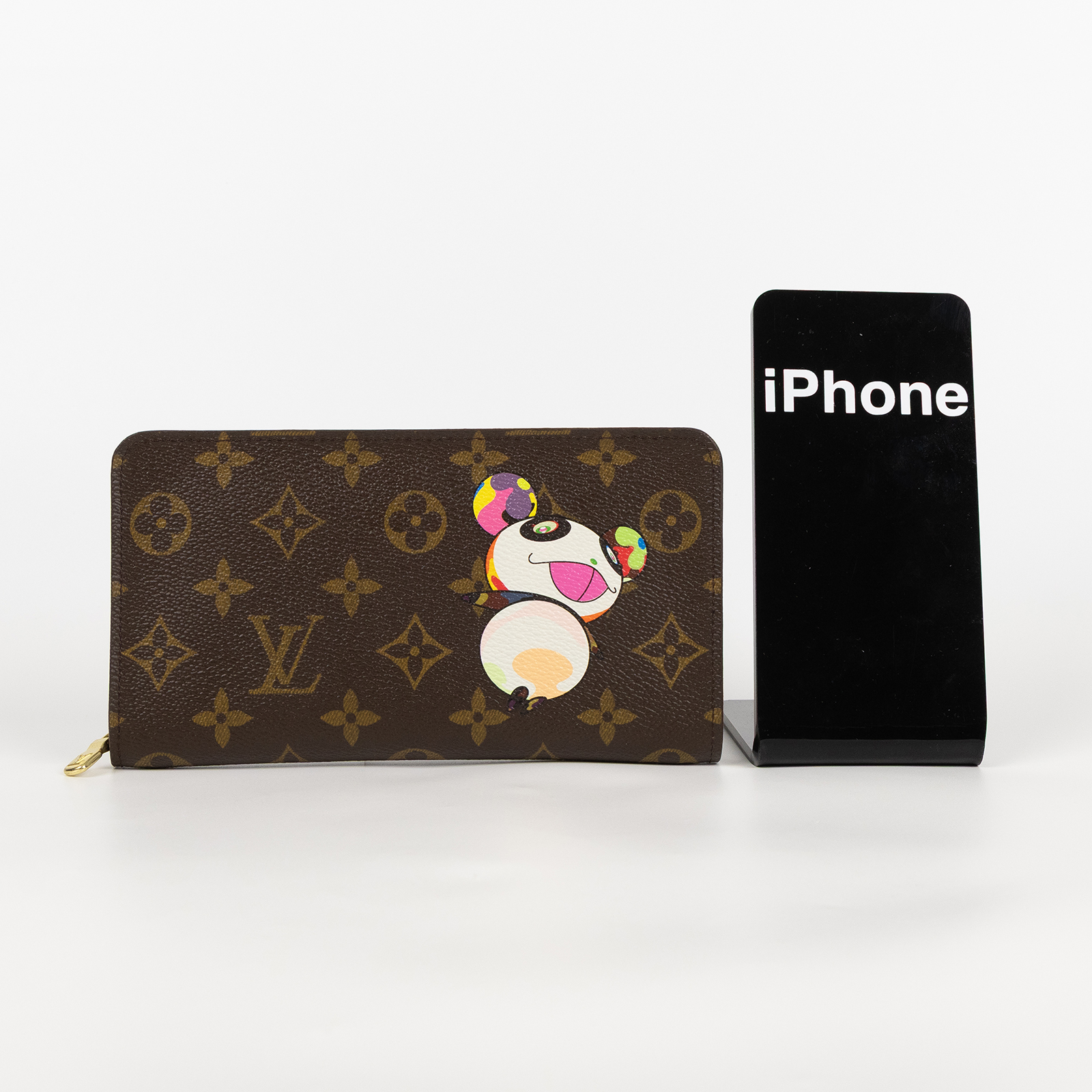 路易威登 LOUIS VUITTON 村上隆 Panda Porte Monnaie Zip 長夾 錢包 M61729 村上隆原花拉鍊長夾 無附屬品