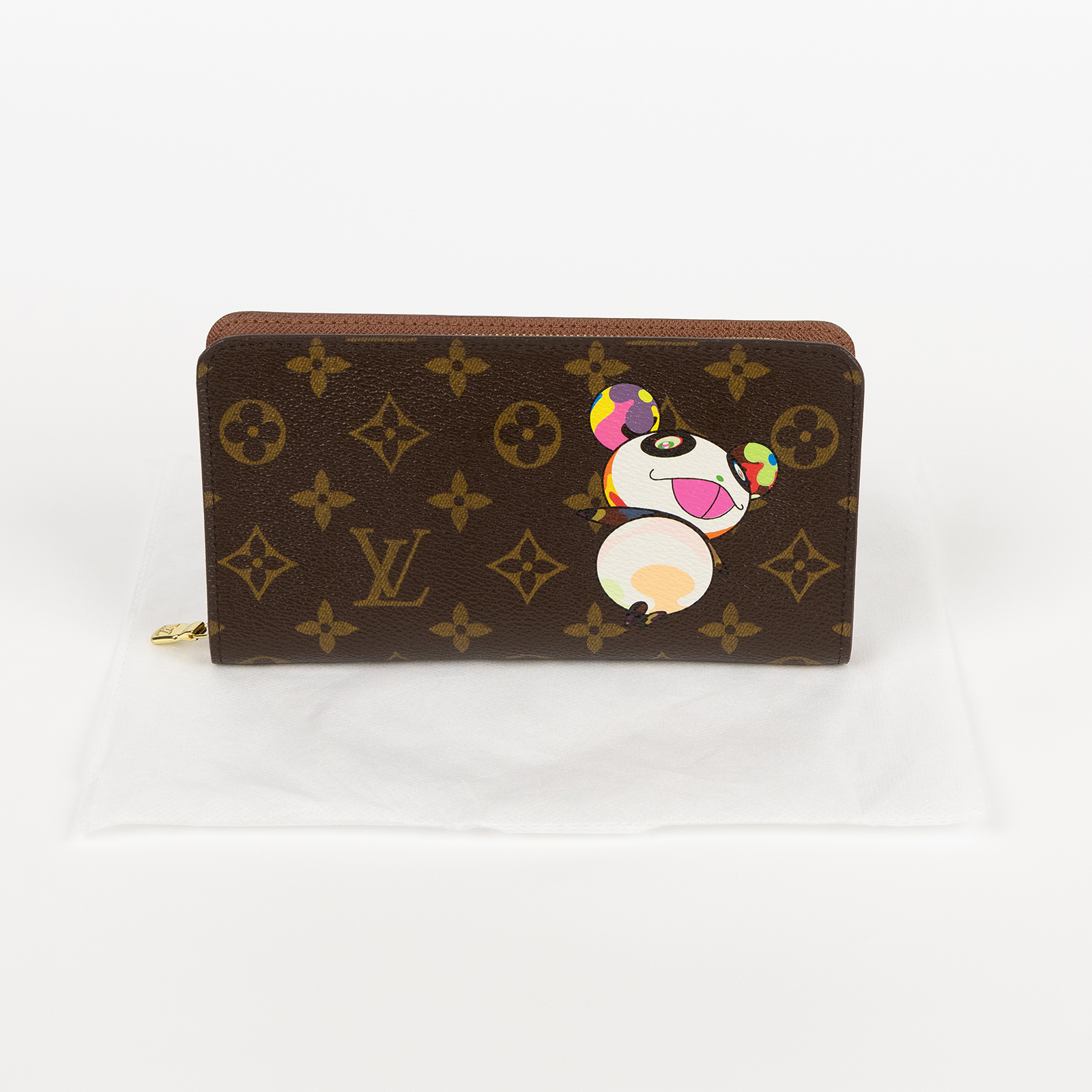 路易威登 LOUIS VUITTON 村上隆 Panda Porte Monnaie Zip 長夾 錢包 M61729 村上隆原花拉鍊長夾 無附屬品