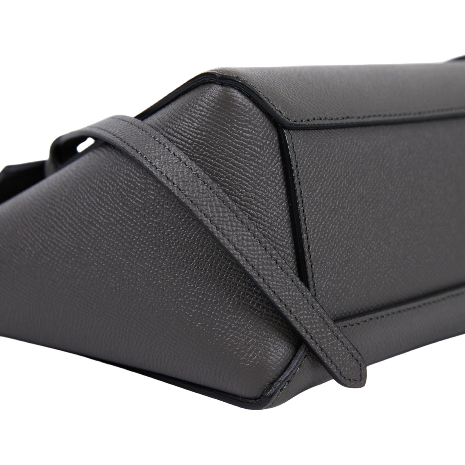 思琳 CELINE 珠地小牛皮 袖珍型 Belt 手袋 189003ZVA 灰鯰魚包BELT NANO 背帶/原廠盒子/防塵袋/購買證明