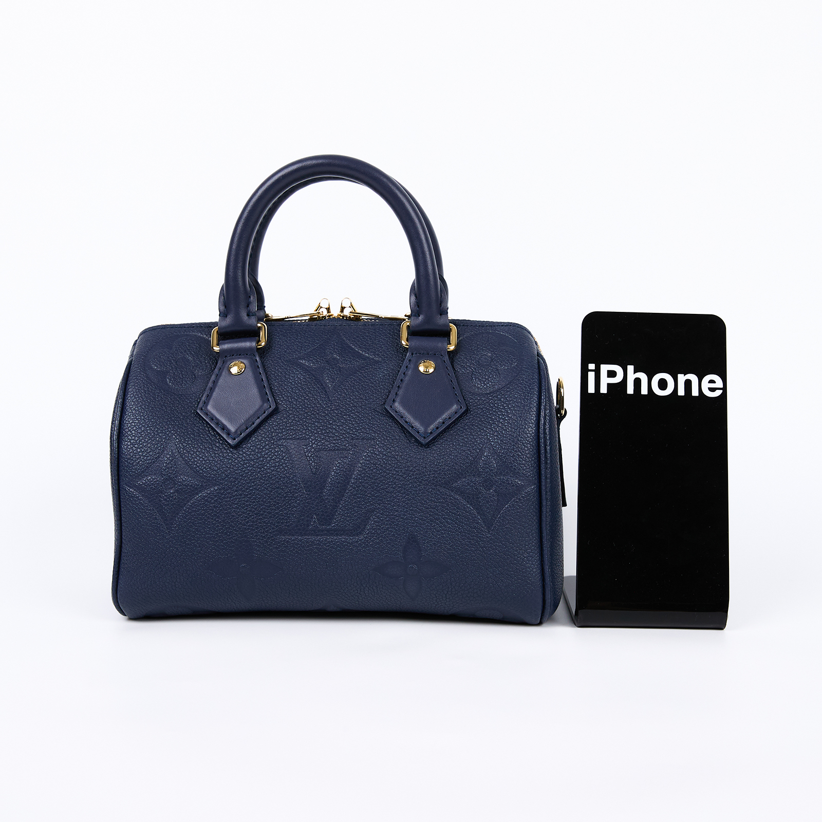 路易威登 LOUIS VUITTON Speedy Bandoulière 20 藍色 手提 斜背 波士頓包 M14200 晶片款  原廠盒子/防塵袋/國外購買證明/背帶/鎖組