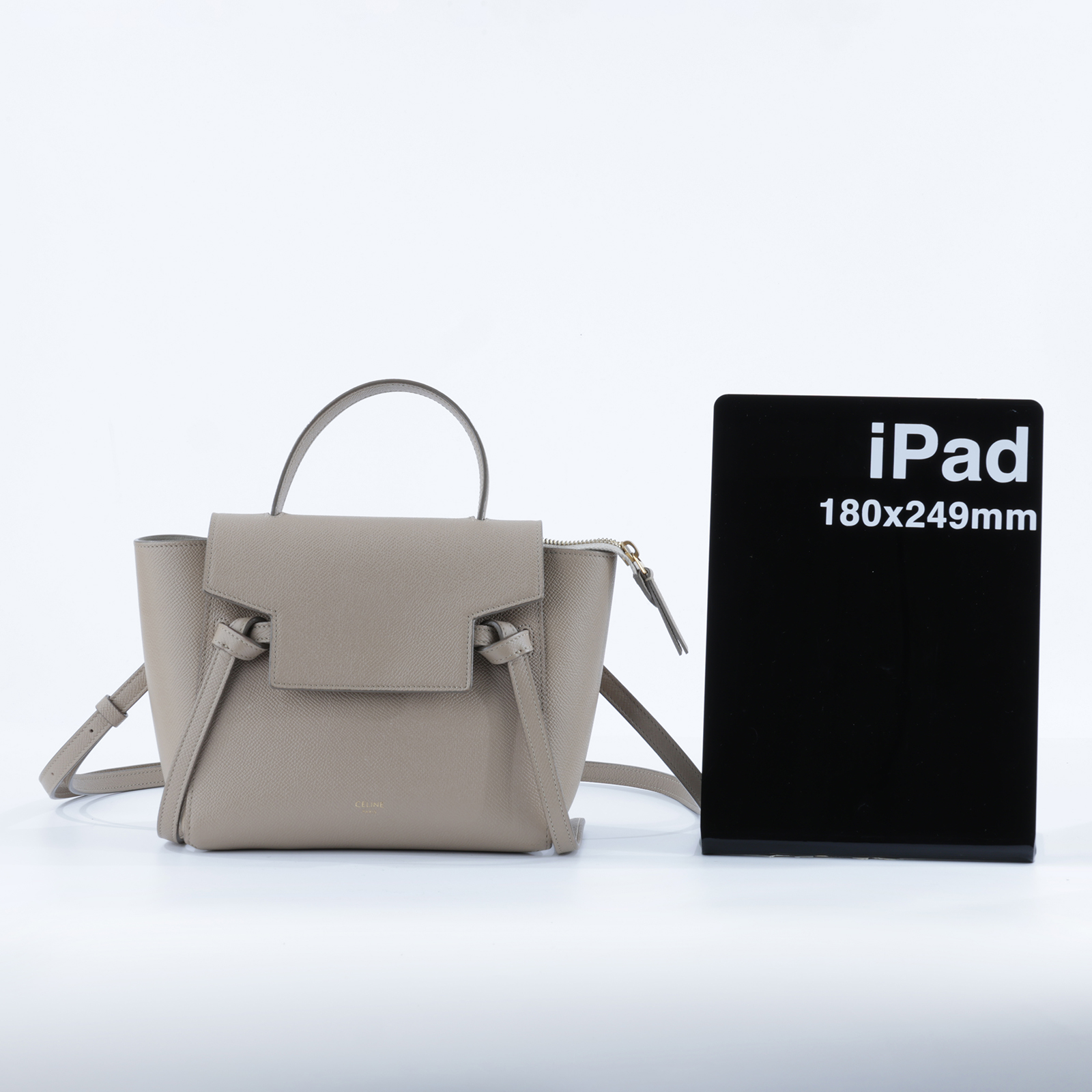 思琳 CELINE 珠地小牛皮 袖珍型 Belt 手袋 189003ZVA 奶茶色BELT NANO 防塵袋/背帶