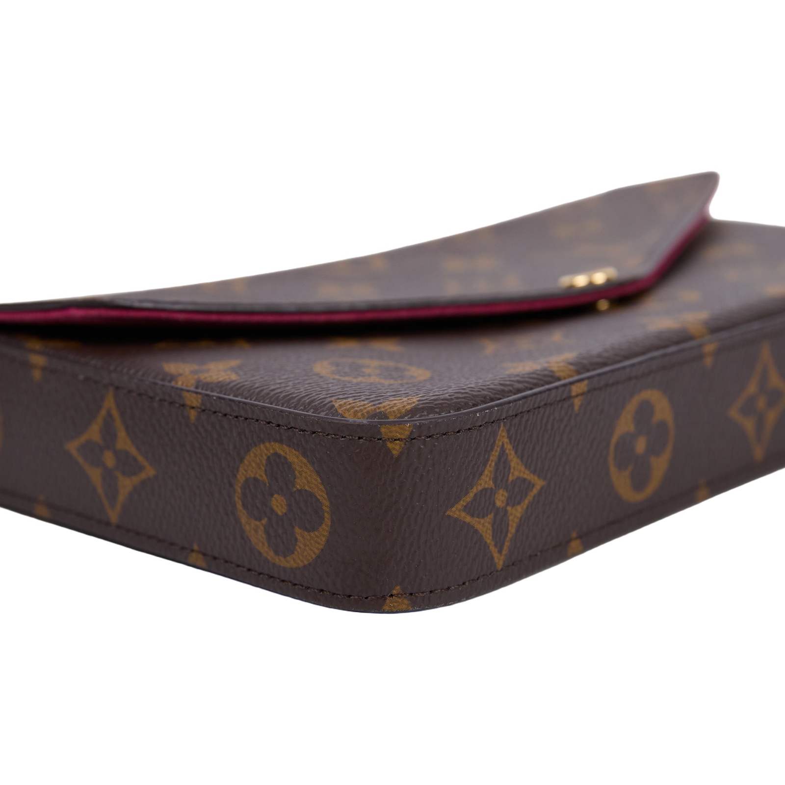 路易威登 LOUIS VUITTON Pochette Félicie 三合一鏈條包 紫紅色 M61276 晶片款  原廠盒子/防塵袋/購買證明影本/內袋2/鏈帶