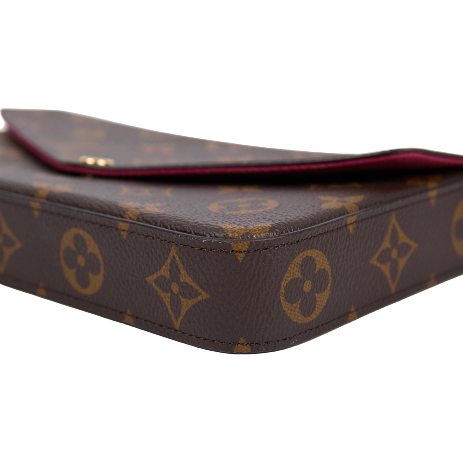 路易威登 LOUIS VUITTON Pochette Félicie 三合一鏈條包 紫紅色 M61276 晶片款  原廠盒子/防塵袋/購買證明影本/內袋2/鏈帶