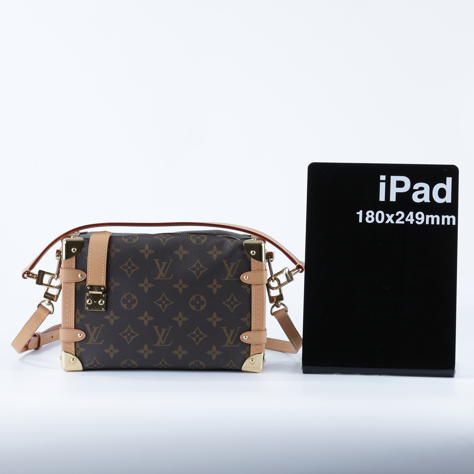 路易威登 LOUIS VUITTON Side Trunk MM 老花 手提 肩背 箱包 M46358 晶片款 原花SIDE TRUNK MM 背帶2