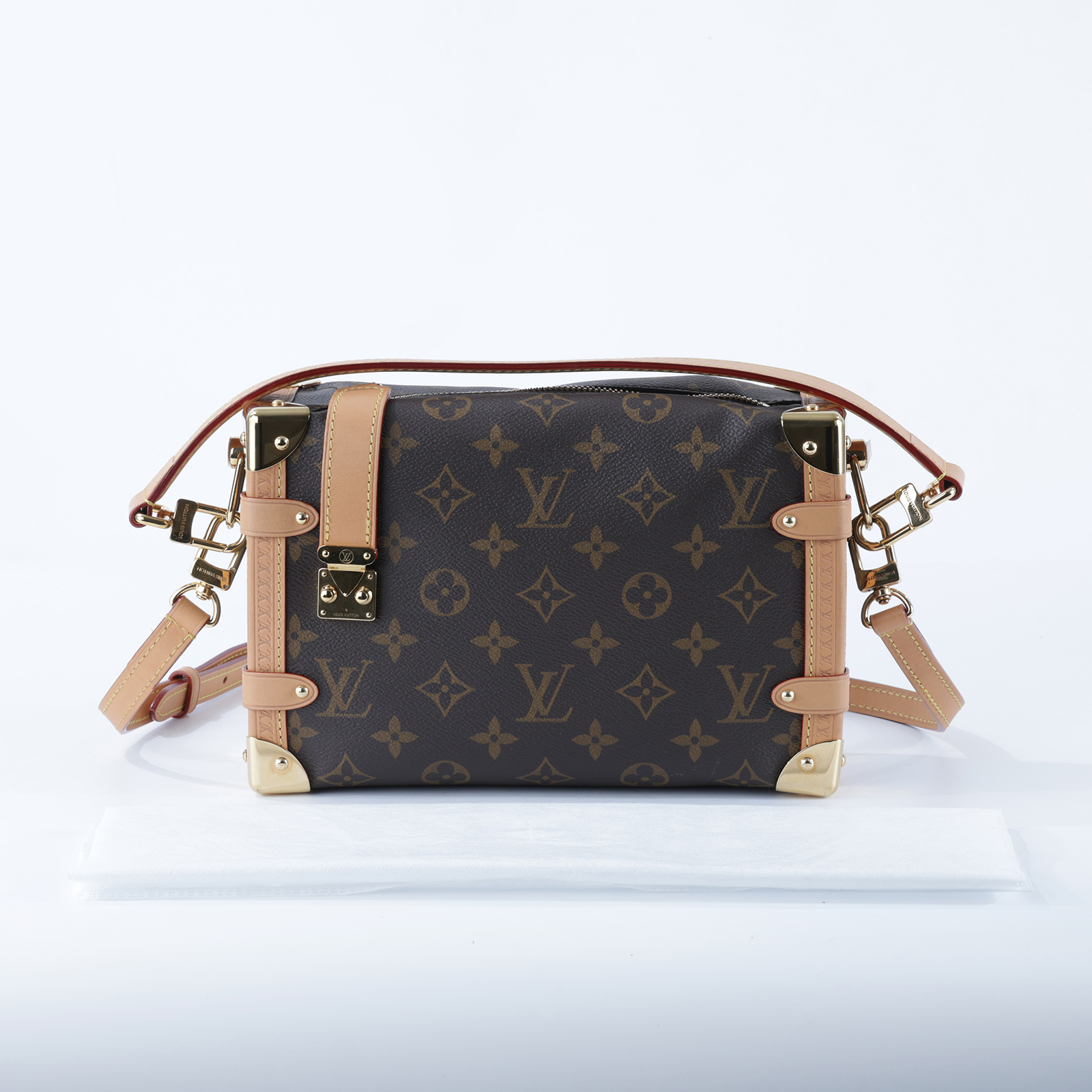 路易威登 LOUIS VUITTON Side Trunk MM 老花 手提 肩背 箱包 M46358 晶片款 原花SIDE TRUNK MM 背帶2