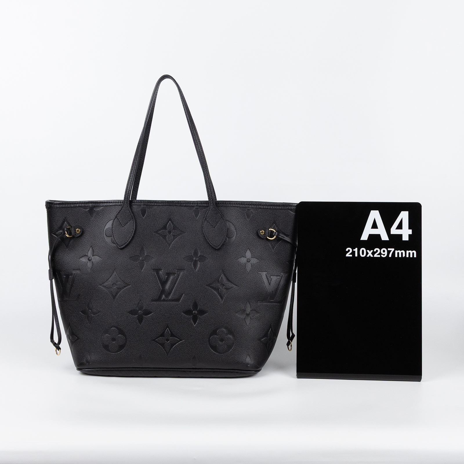 路易威登 LOUIS VUITTON Neverfull MM 手提 托特包 壓花牛皮 黑色 M45685 晶片款 黑壓紋NEVERFULL MM 防塵袋/內袋