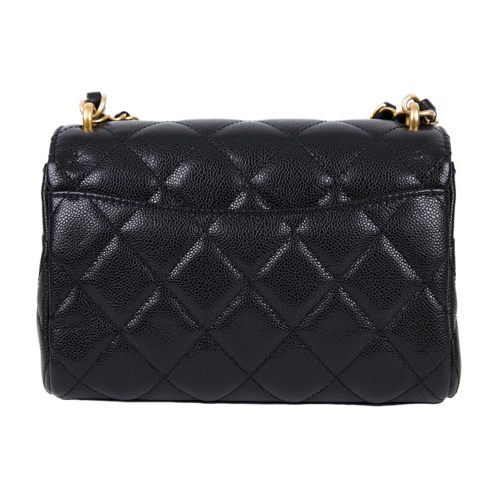 香奈兒 CHANEL CF mini 口蓋包 斜背包 AS5239 B19405 晶片款 黑荔枝手提掀蓋鍊包 原廠盒子/防塵袋/購買證明正本