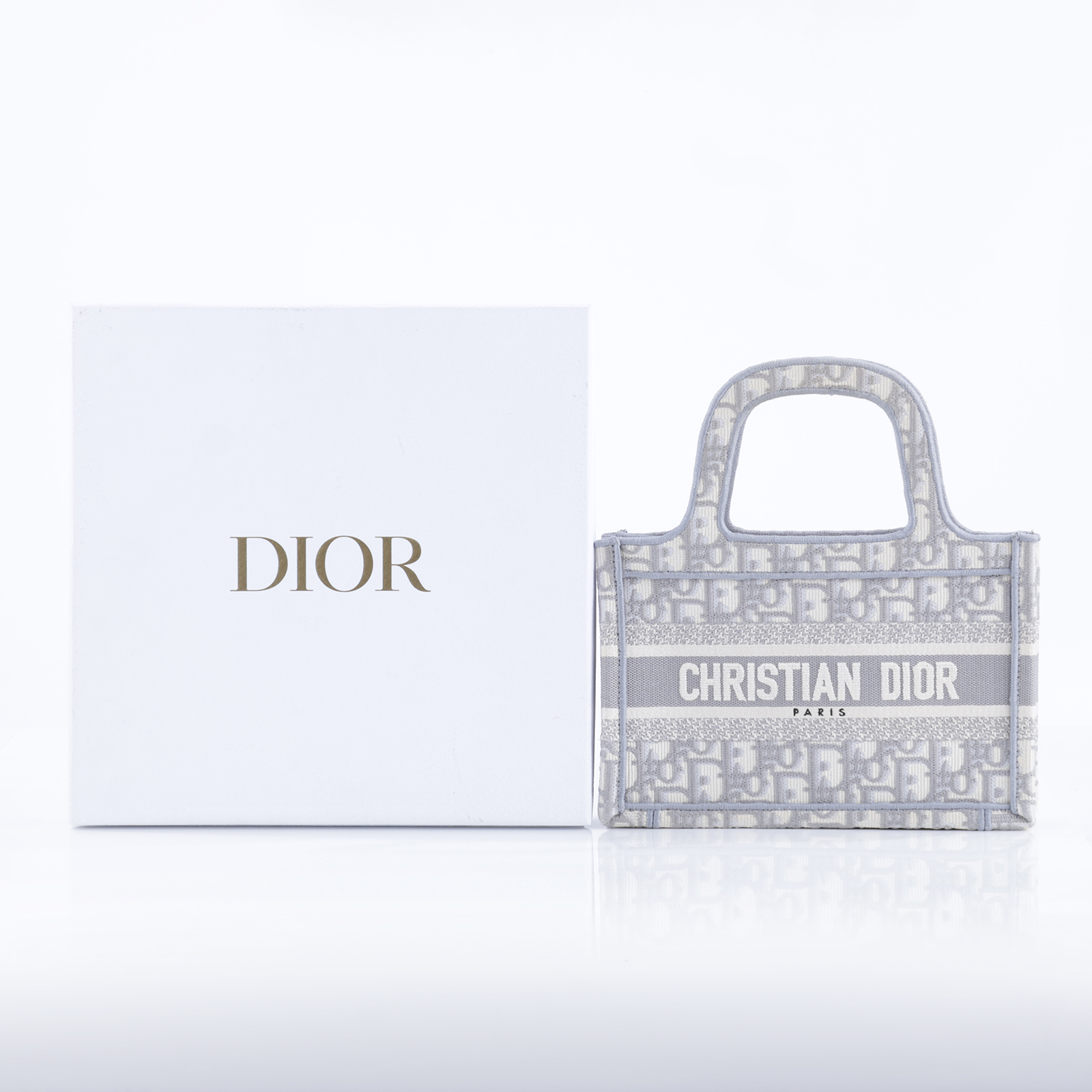 迪奧 CHRISTIAN DIOR Book Tote 迷你 手提 托特包 S5475ZRIW 緹花MINI BOOK TOTE 原廠盒子