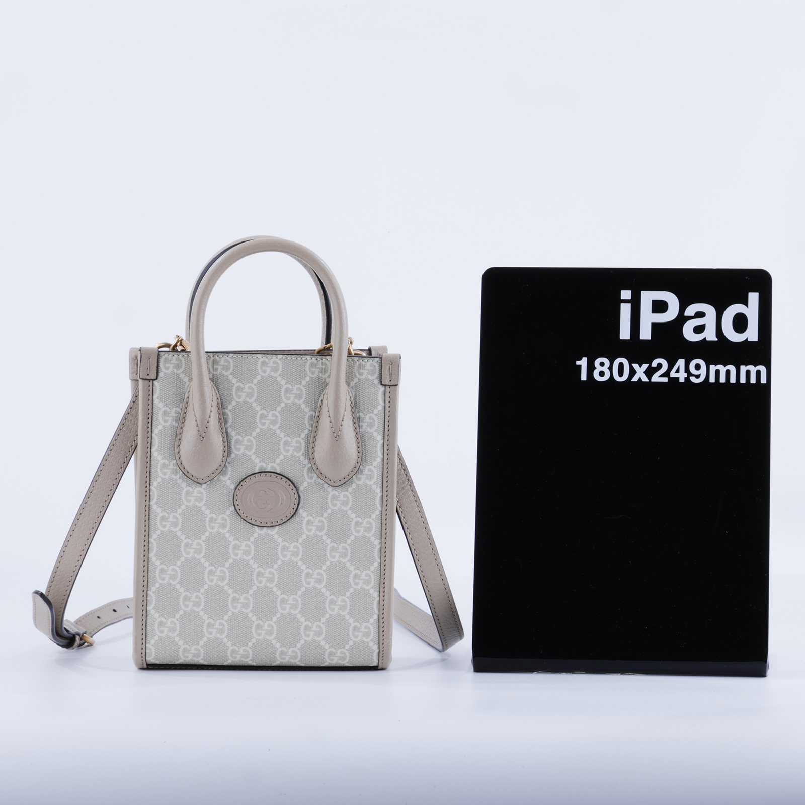 古馳 GUCCI Interlocking G 迷你 手提袋 671623 UULBT 奶茶INTERLOCKING琴譜 原廠盒子/防塵袋/背帶