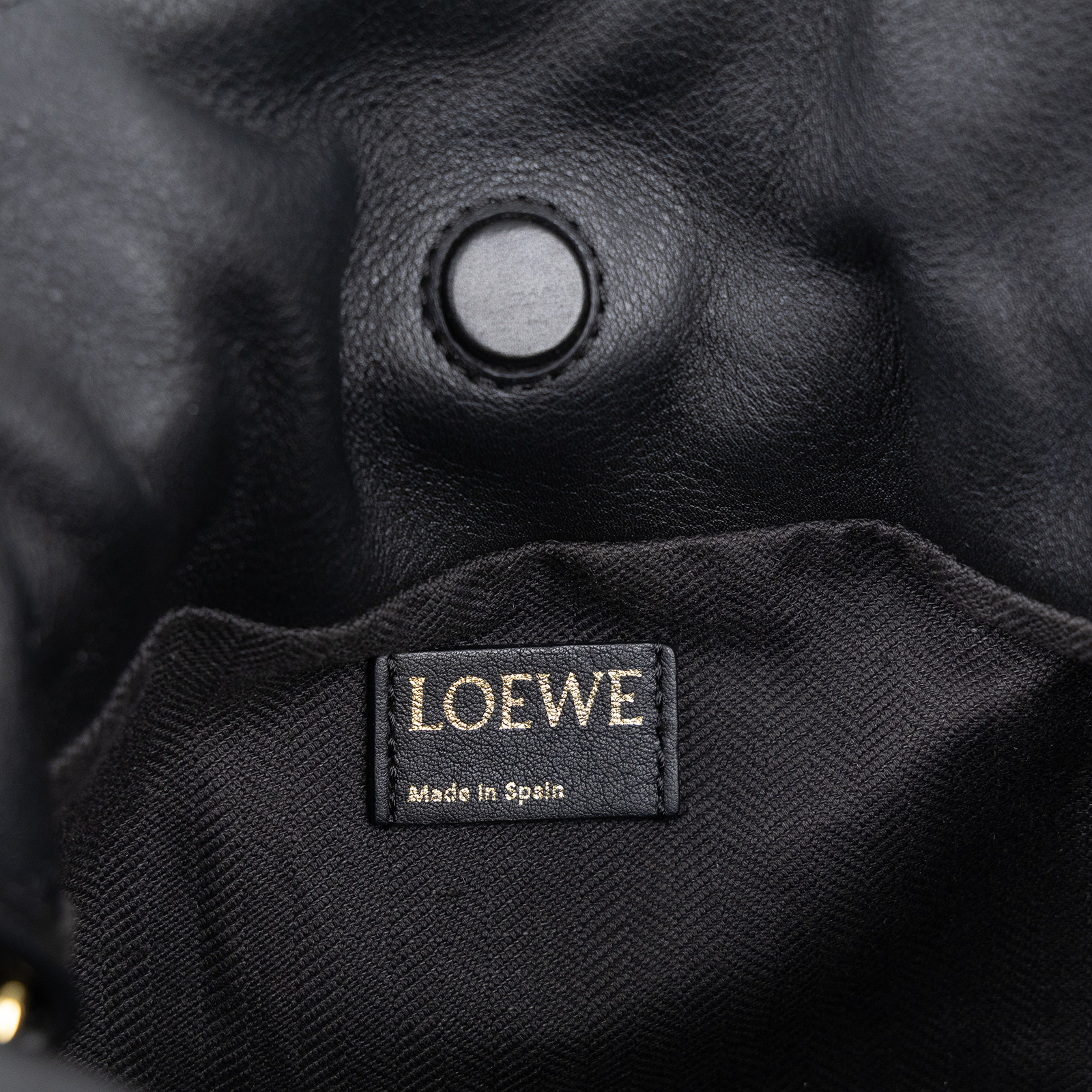 羅意威 LOEWE Mini Flamenco clutch 迷你 肩背包  黑ANAGRAM緹花FLAMENCO MINI 原廠盒子/防塵袋/背帶