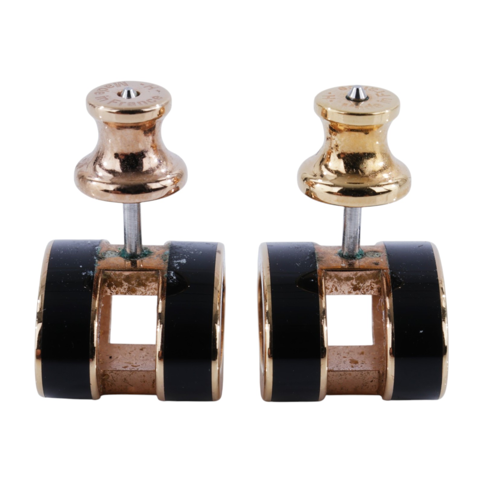 愛馬仕 Hermes Mini Pop H 耳釘 黑色 H608002Fv03 ST 11 28 黑金POP H 耳環 原廠盒子/內襯