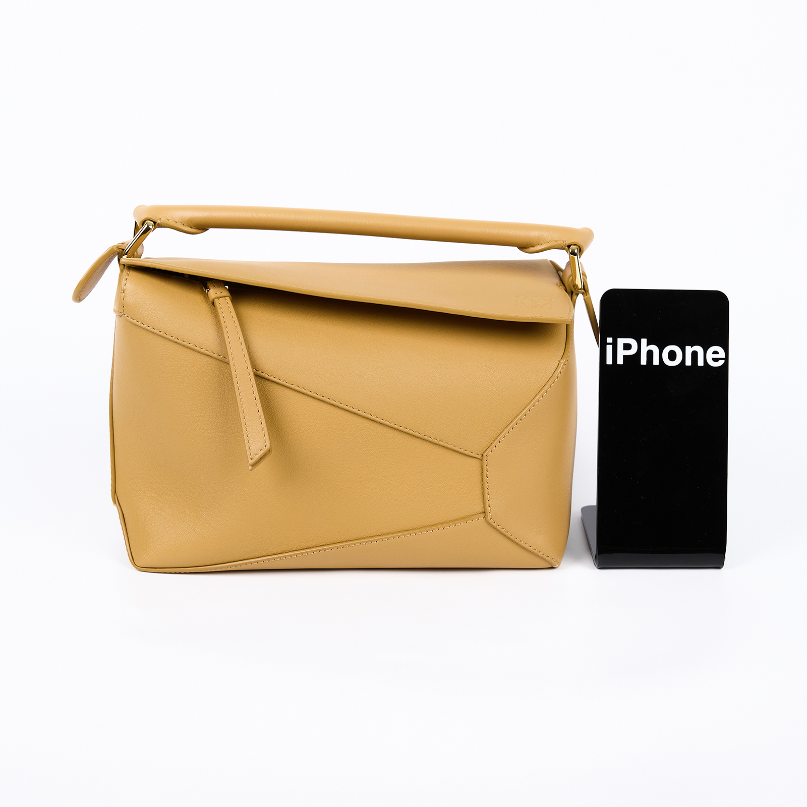 羅意威 LOEWE Small Puzzle Edge 手拿 肩背 斜背包  淺棕黃PUZZLE EDGE SMALL 背帶