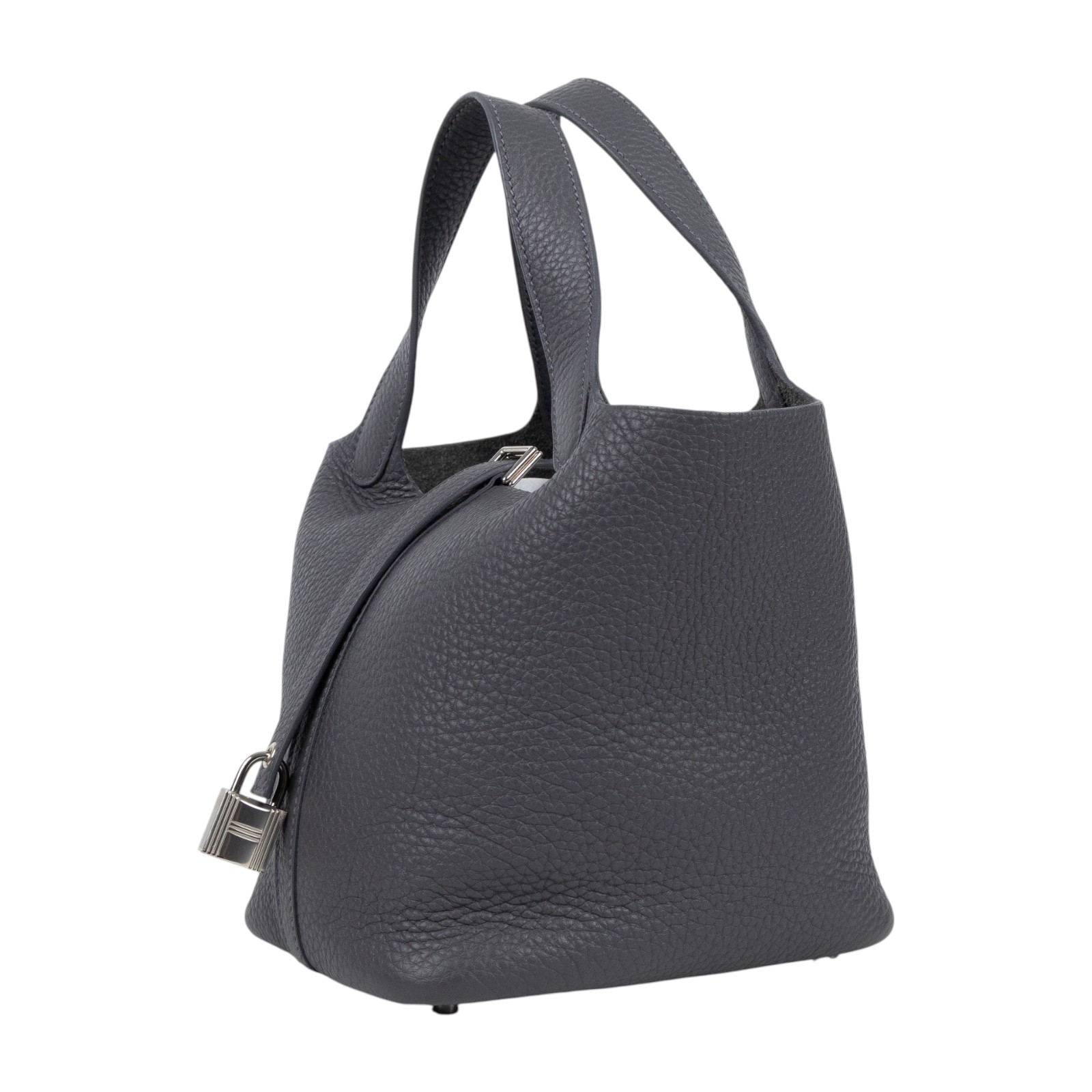 愛馬仕 Hermes Picotin Lock 18 菜籃子包 銀色五金 石板灰色 H056289CK85 /W AC 010 AT  原廠盒子/防塵袋/購買證明正本/鎖組