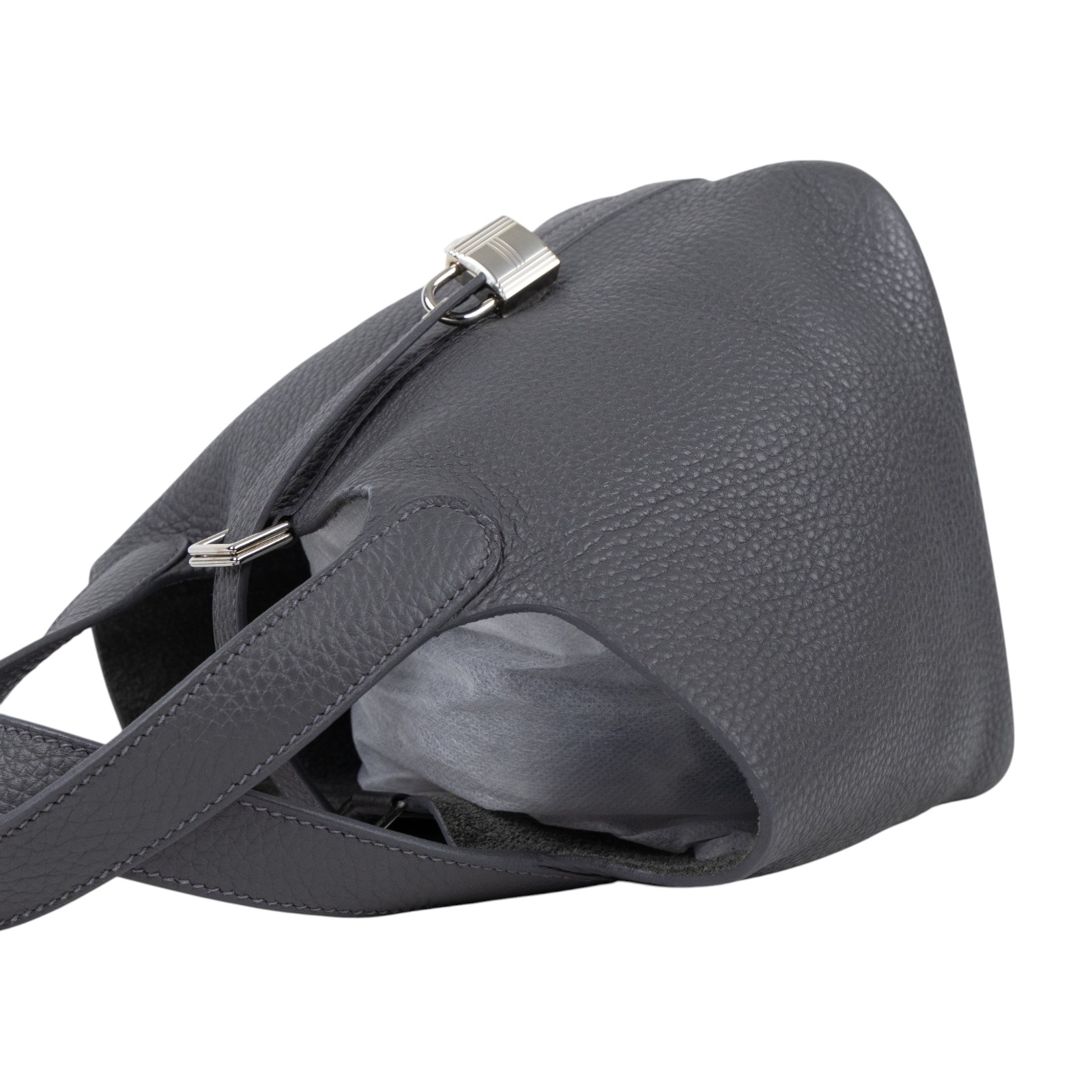 愛馬仕 Hermes Picotin Lock 18 菜籃子包 銀色五金 石板灰色 H056289CK85 /W AC 010 AT  原廠盒子/防塵袋/購買證明正本/鎖組
