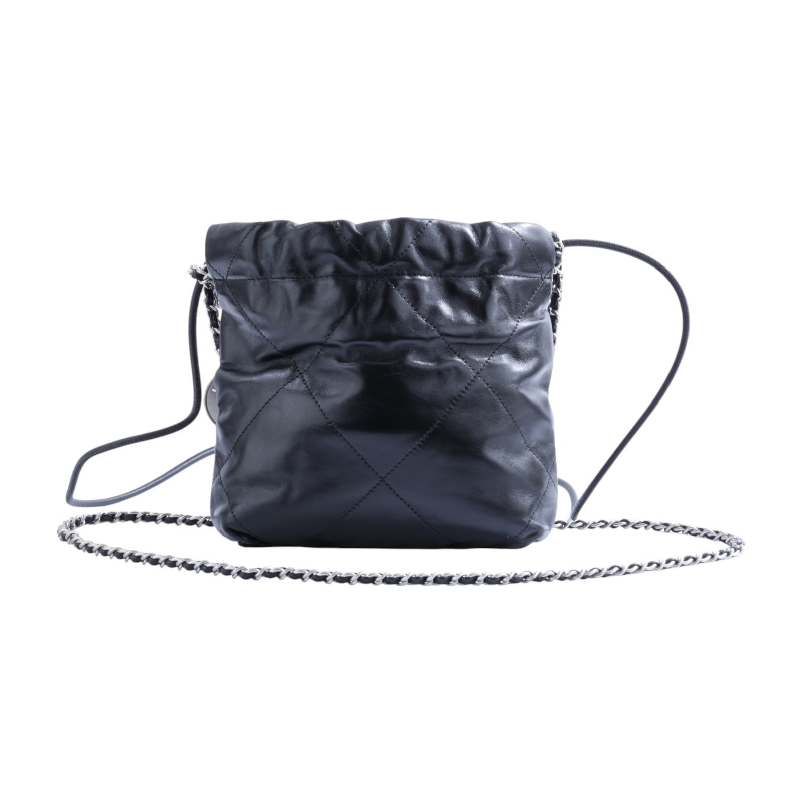 香奈兒 CHANEL 22 迷你 束口包 AS3980 晶片款 黑銀22包 MINI 無附屬品