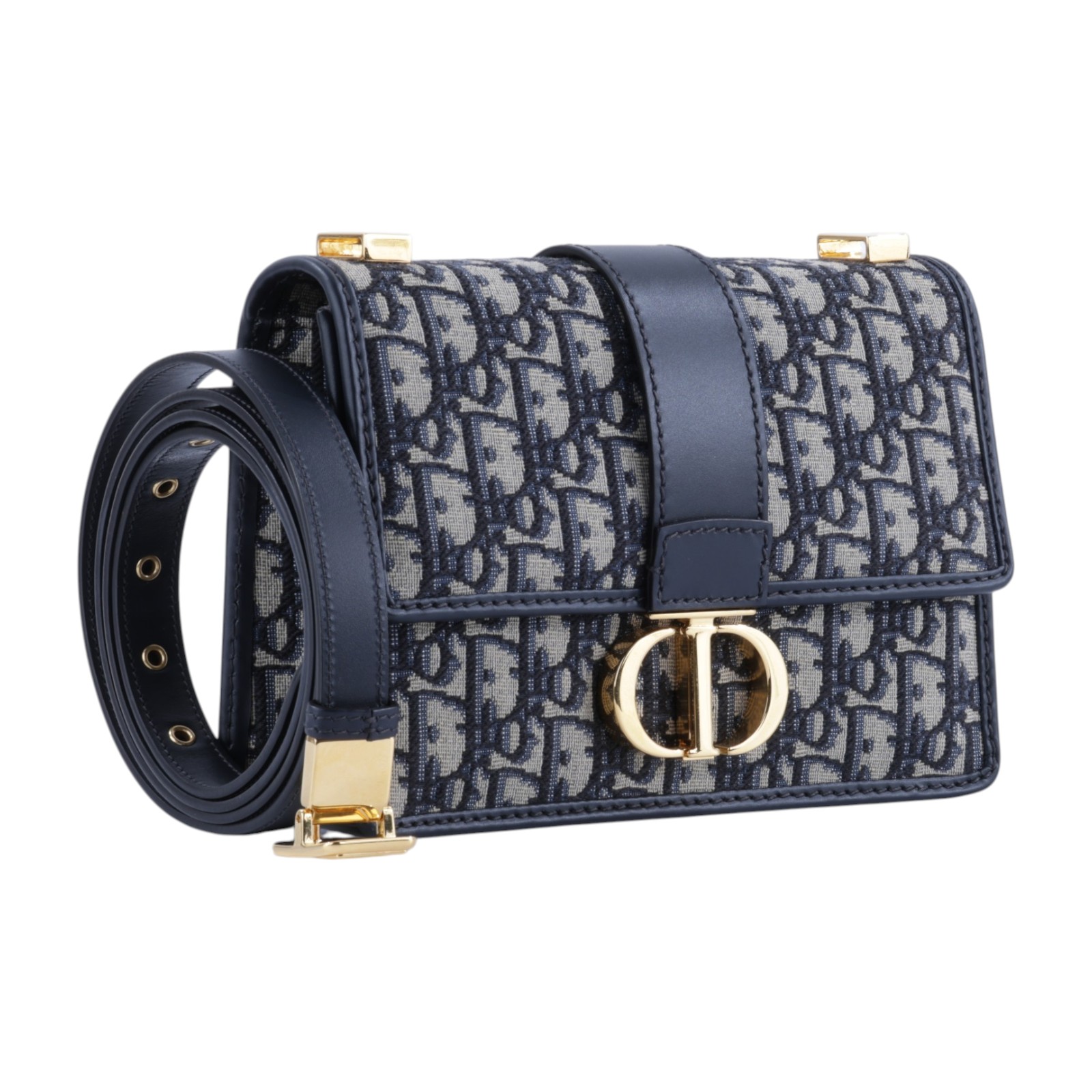 迪奧 CHRISTIAN DIOR 30 Montaigne 小型包 肩背包 斜背包 M9234UTZQ 藍緹花帆布蒙田30 防塵袋/購買證明/保證卡