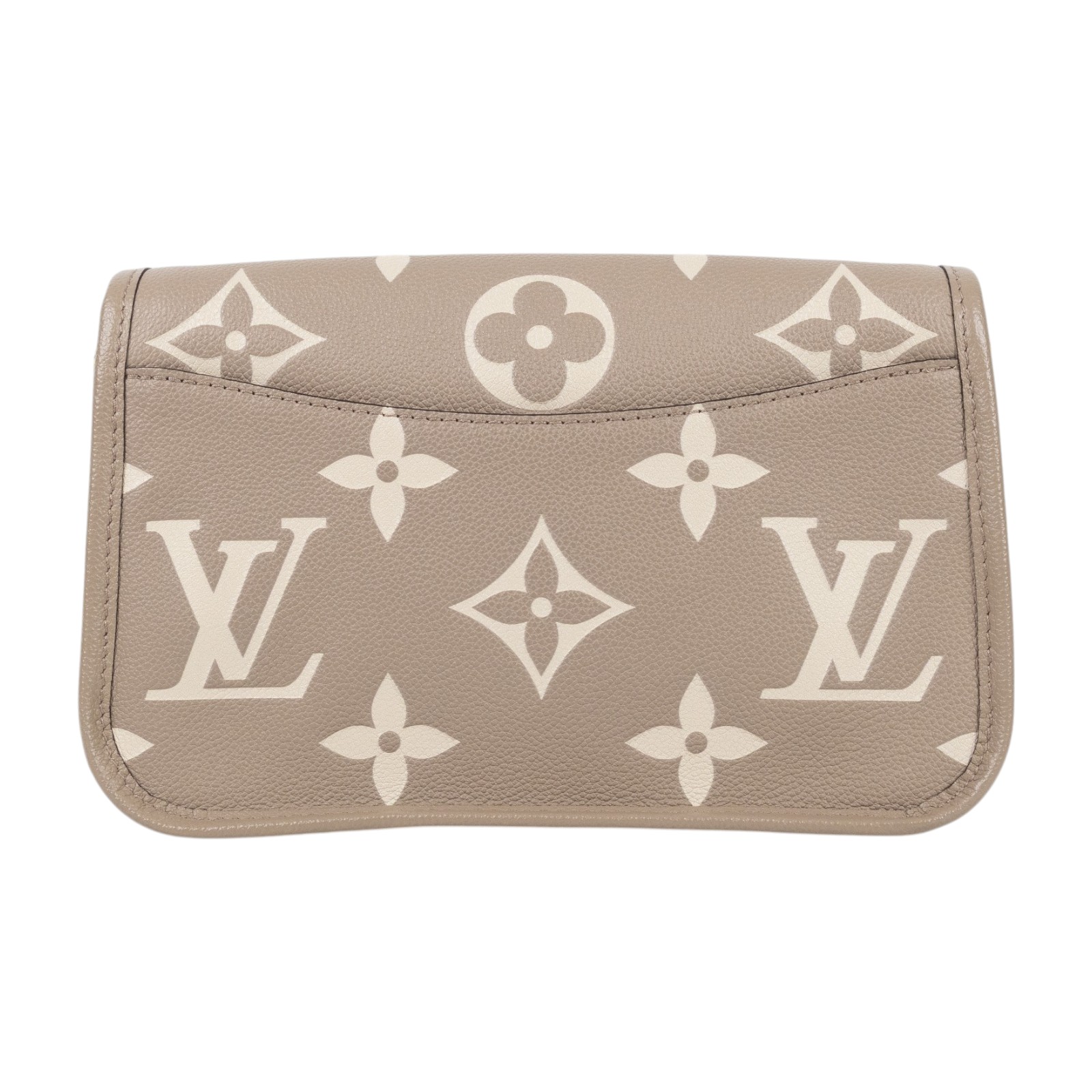 路易威登 LOUIS VUITTON Diane 腋下包法棍 單肩背包 斑鳩灰 奶油色 M46583 晶片款  原廠盒子/防塵袋/購買證明/背帶2