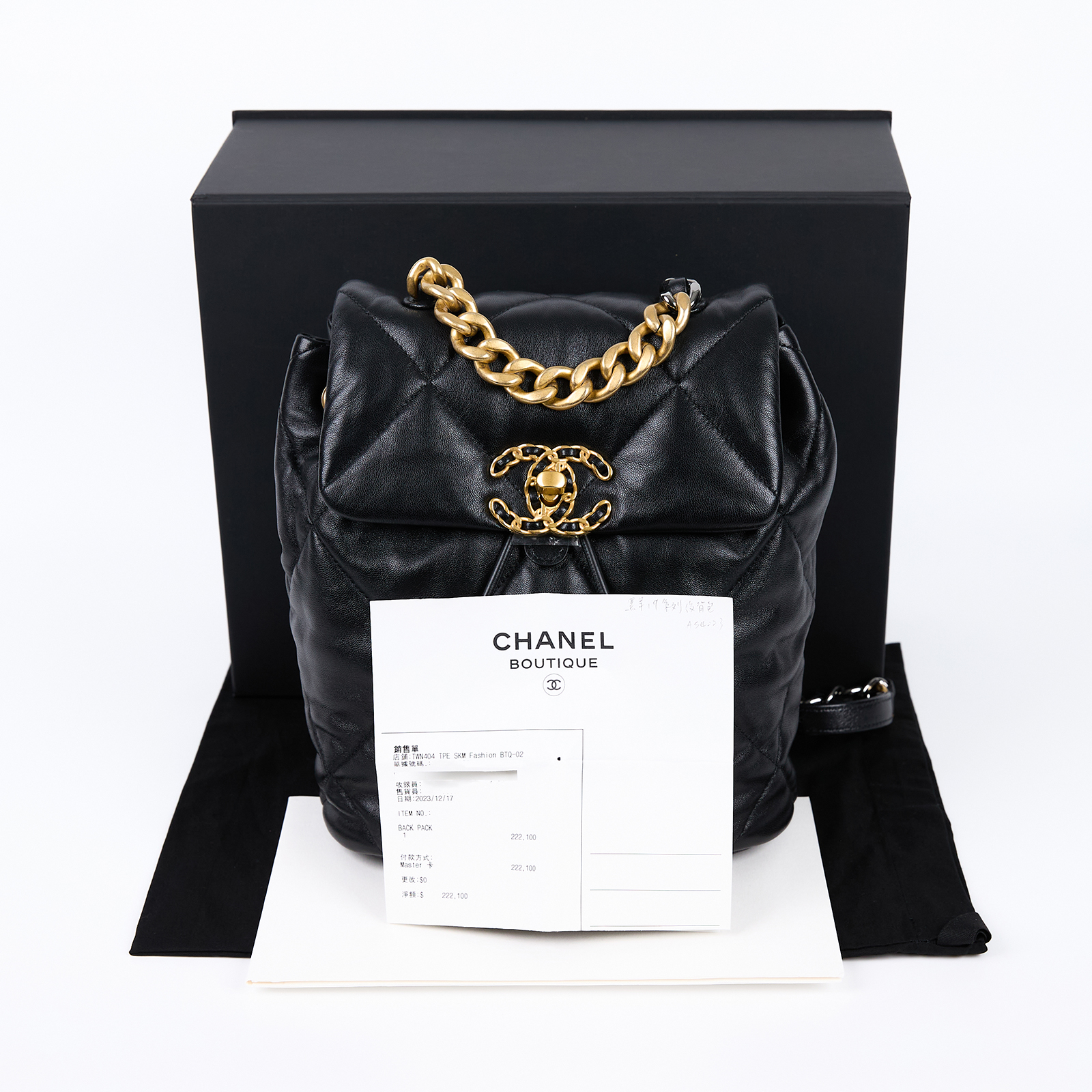 香奈兒 CHANEL 19 後背包 小型 AS4223 B04852 黑羊19後背包 原廠盒子/防塵袋/購買證明