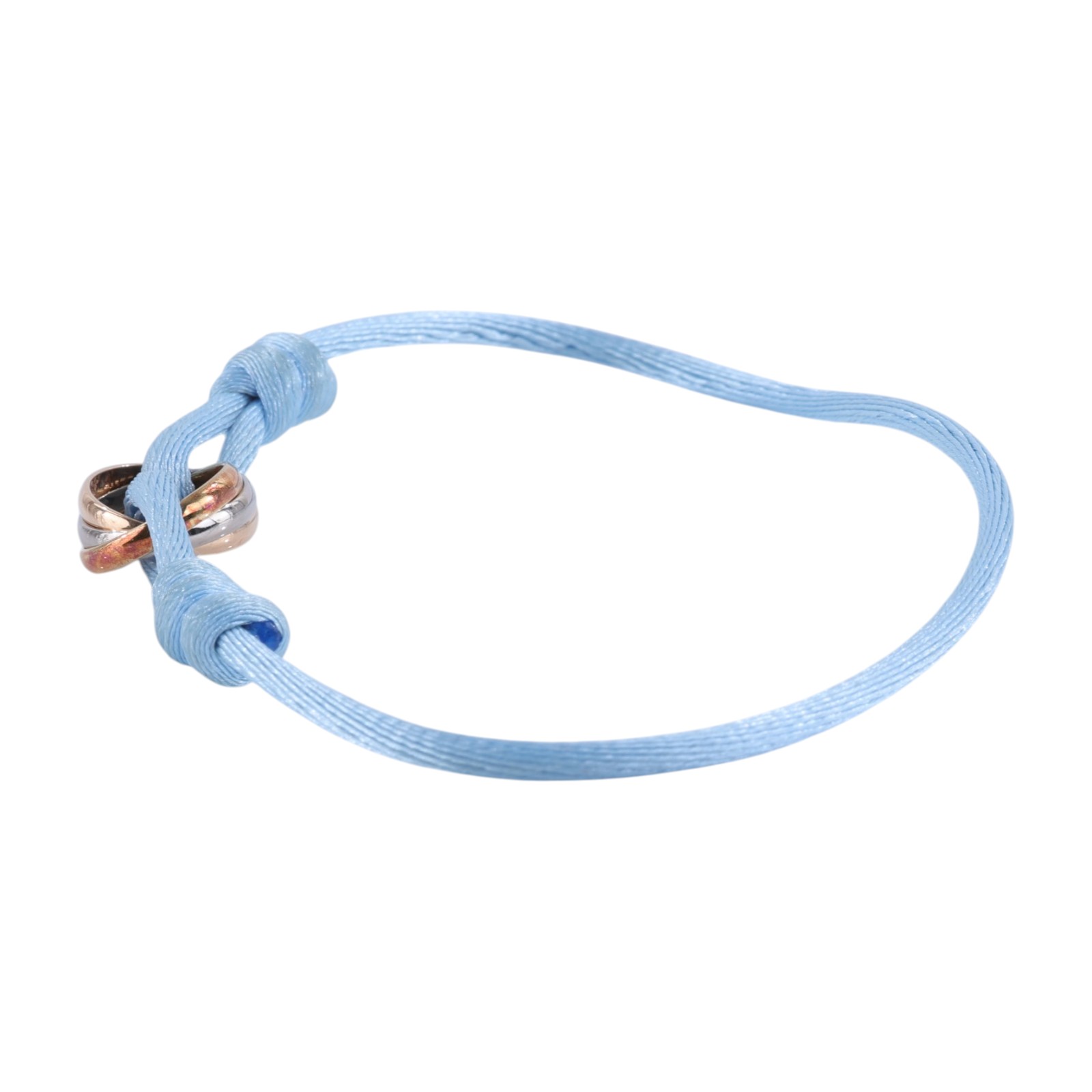 卡地亞 CARTIER Trinity 手環 B6016700 三環藍繩手鍊 保證卡