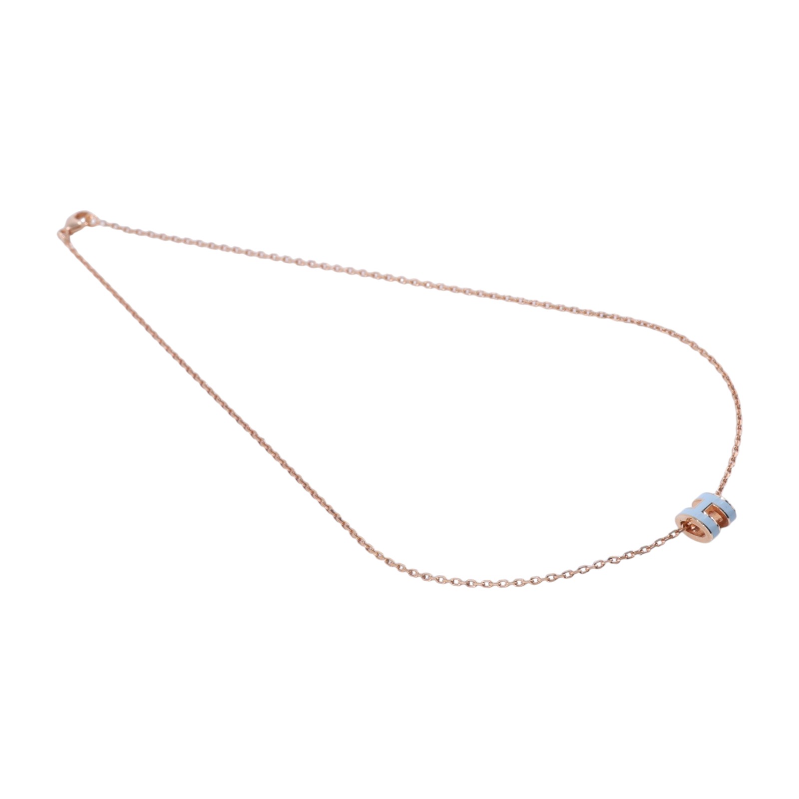 愛馬仕 Hermes Mini Pop H 墜飾 POPHPMINI 147992FO 微風藍MINI POP H項鍊 原廠盒子/內襯