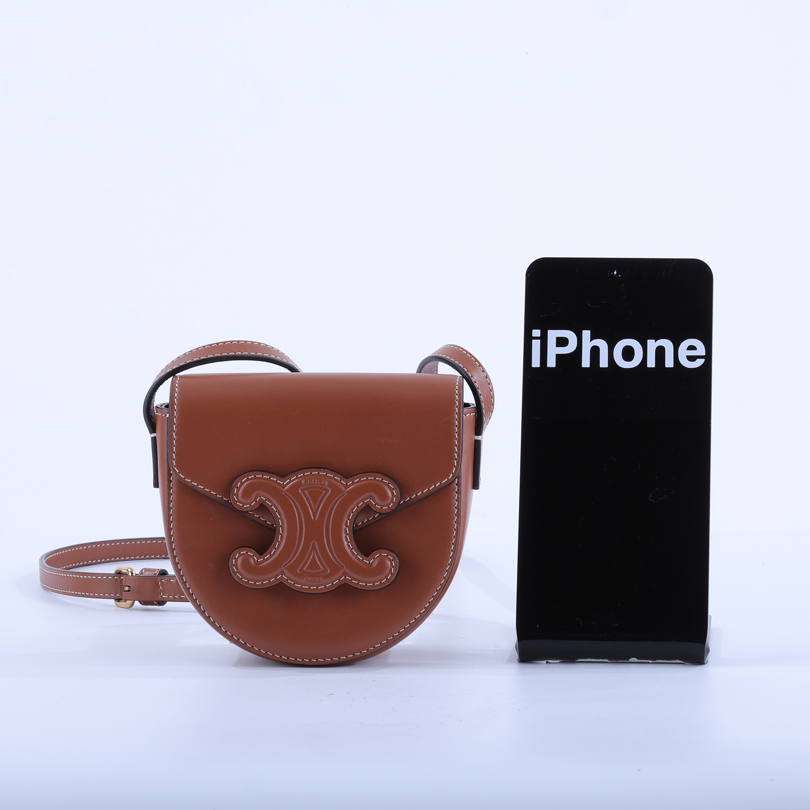 思琳 CELINE Besace Clea 迷你 馬鞍包 斜背 肩背 10J303DPQ 棕凱旋MINI BESACE肩背包 無附屬品