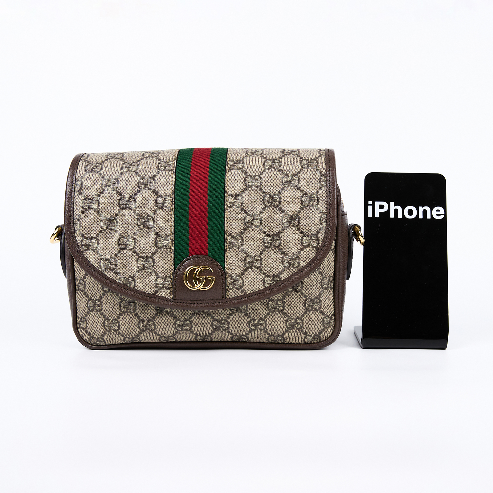 古馳 GUCCI Ophidia 小型 斜背包 722117 FAAX3 Ophidia GG 小號鉚釘寬背帶單肩包 背帶