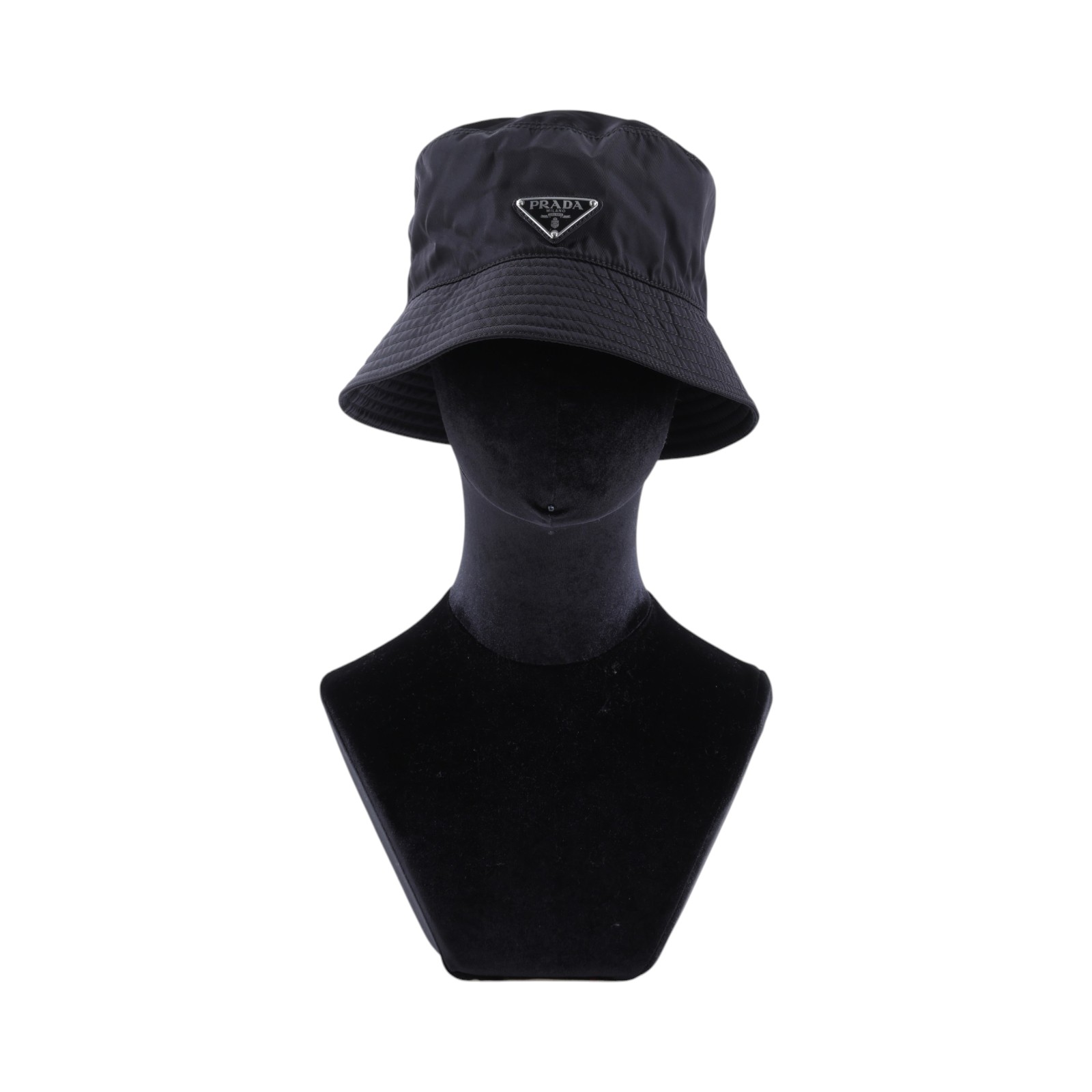 普拉達 PRADA Re-Nylon 漁夫帽 1HC137_2DMI_M 黑尼龍漁夫帽 #M 無附屬品