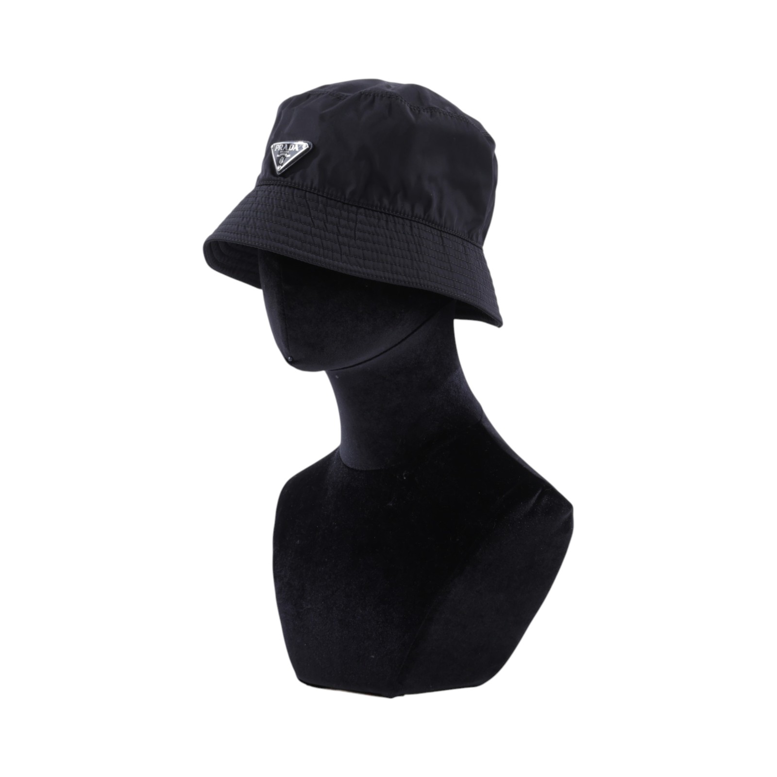 普拉達 PRADA Re-Nylon 漁夫帽 1HC137_2DMI_M 黑尼龍漁夫帽 #M 無附屬品