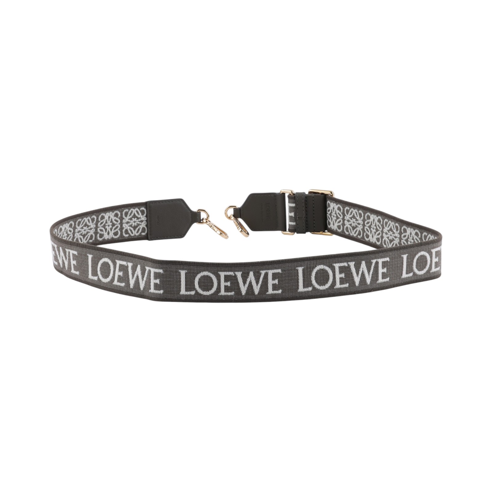 羅意威 LOEWE 緹花織 小牛皮 Anagram 肩帶 背帶 C073T87X01 軍綠堤花背帶 無附屬品