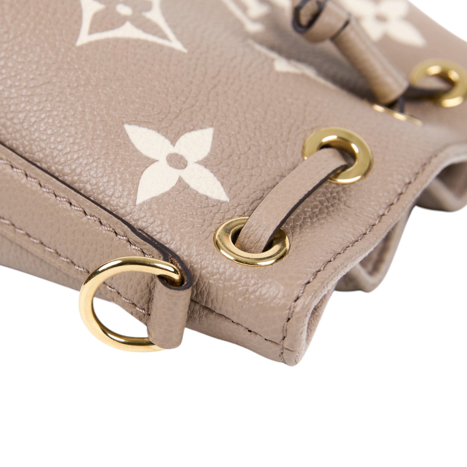 路易威登 LOUIS VUITTON Nano Noé 束口水桶包 Tourterelle 灰色 Cream色 M46291 晶片款  原廠盒子/防塵袋/背帶2
