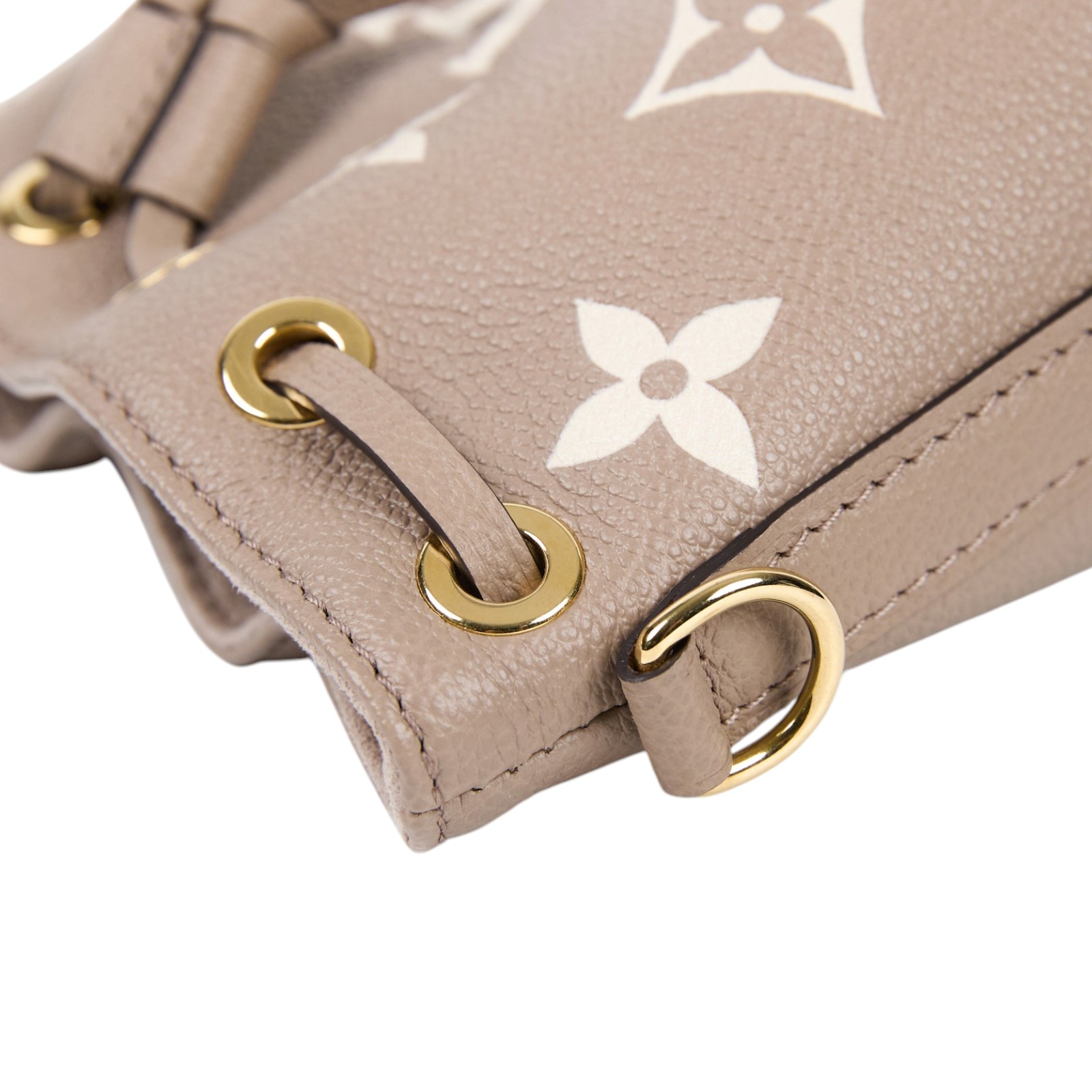 路易威登 LOUIS VUITTON Nano Noé 束口水桶包 Tourterelle 灰色 Cream色 M46291 晶片款  原廠盒子/防塵袋/背帶2