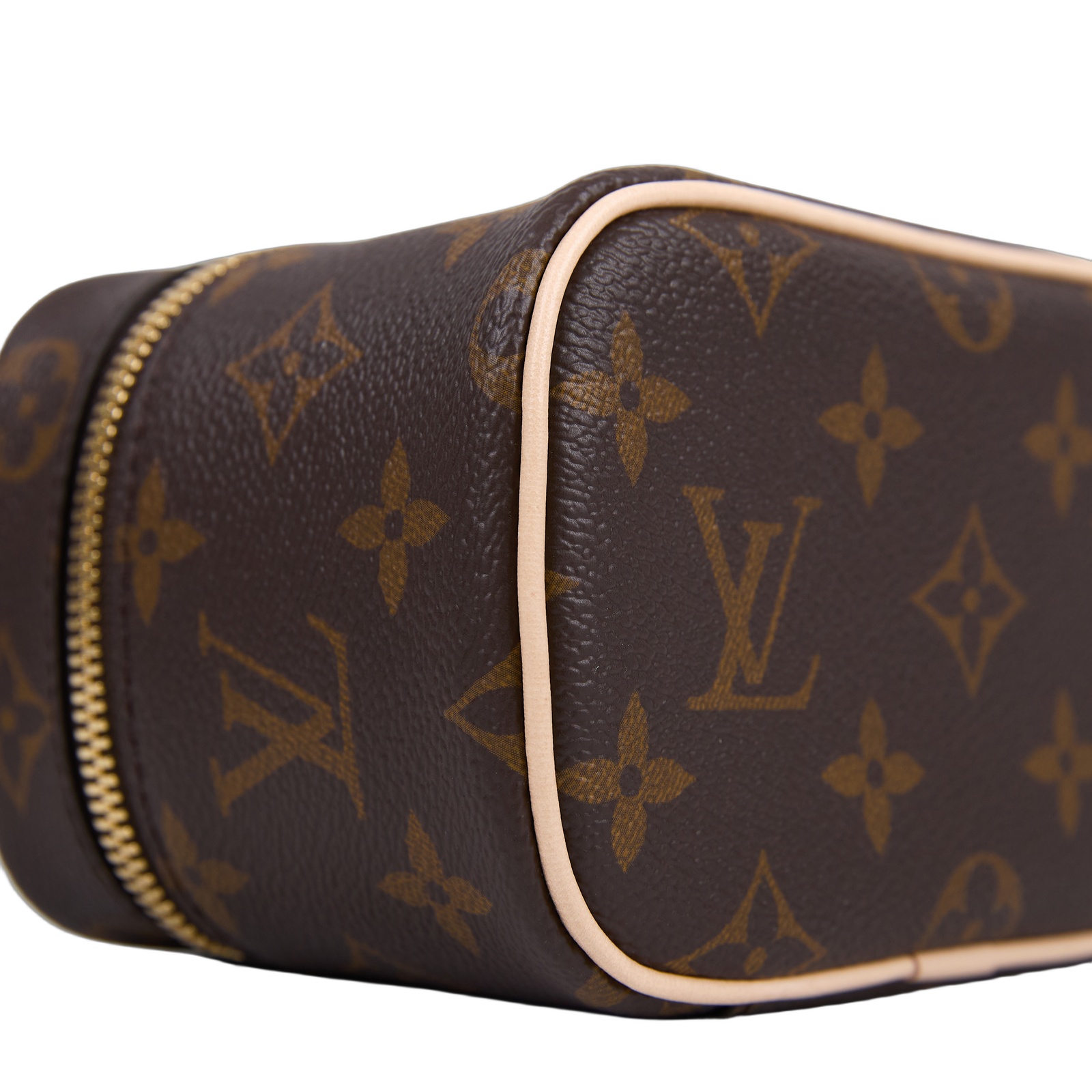 路易威登 LOUIS VUITTON Nice Nano 經典帆布 梳洗袋 化妝箱 M44936 晶片款 原花NICE NANO 原廠盒子/防塵袋