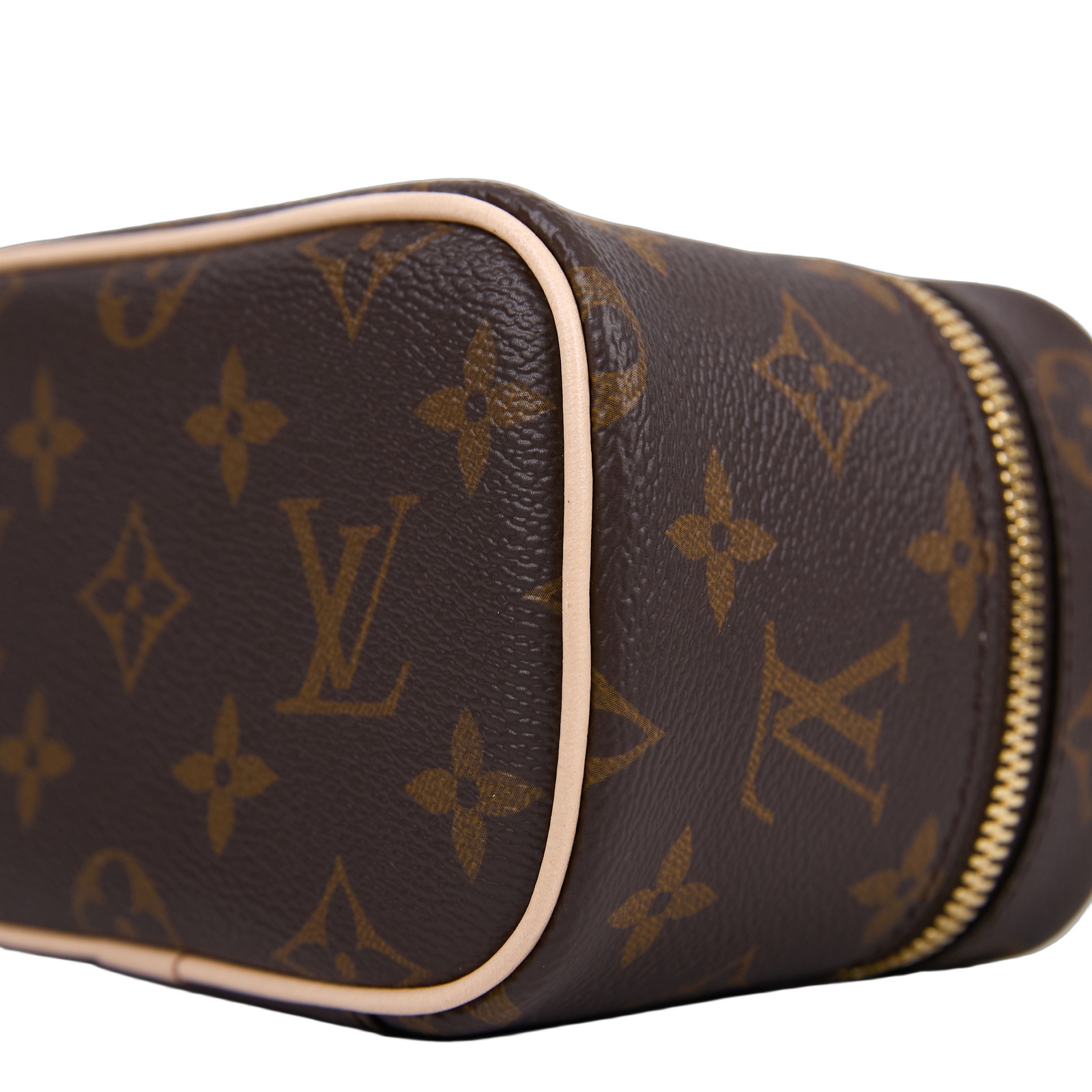 路易威登 LOUIS VUITTON Nice Nano 經典帆布 梳洗袋 化妝箱 M44936 晶片款 原花NICE NANO 原廠盒子/防塵袋