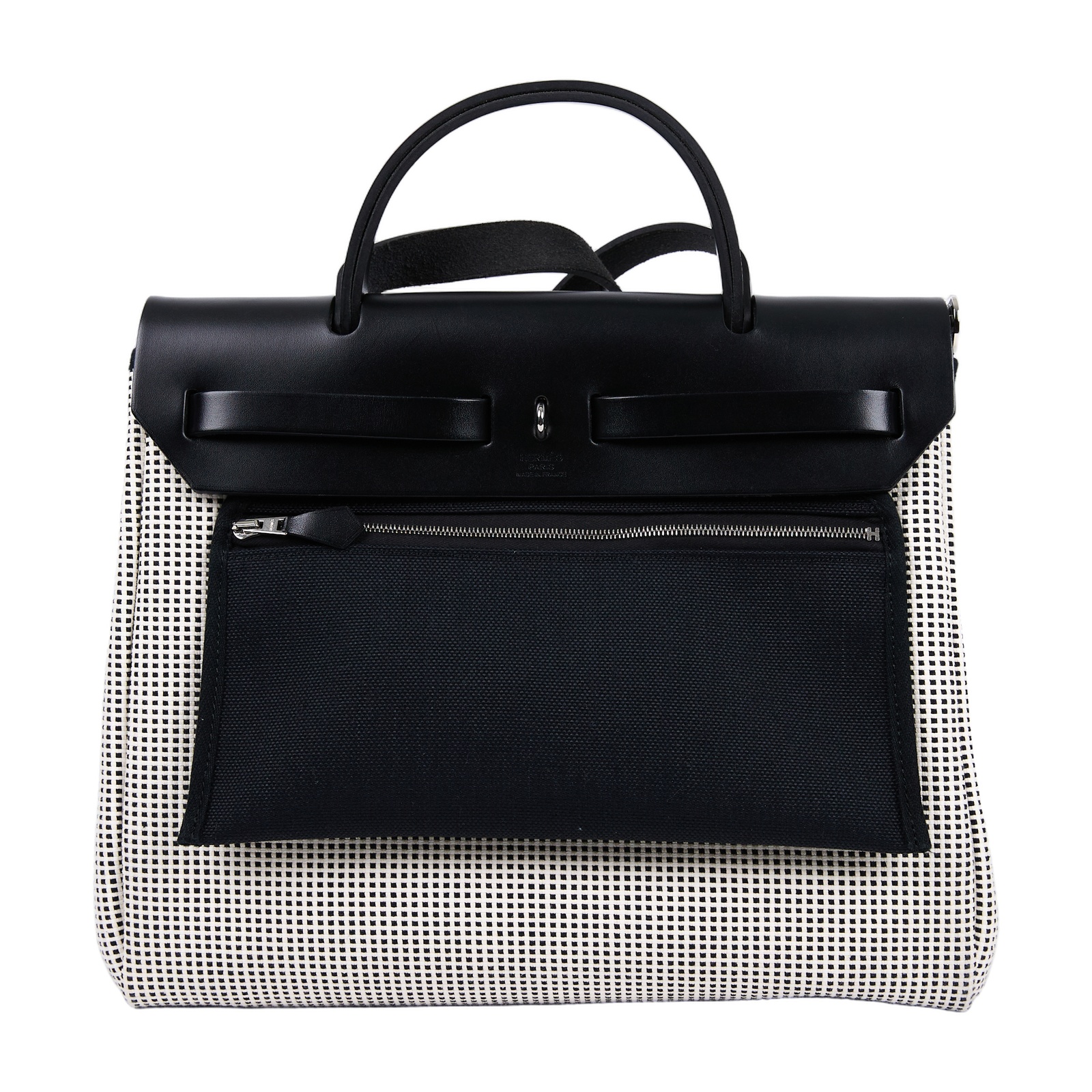 愛馬仕 Hermes Herbag Zip 31 銀色五金 黑色 H082926CKAA /B MN 003 KD  原廠盒子/國外購買證明/鎖組/內袋