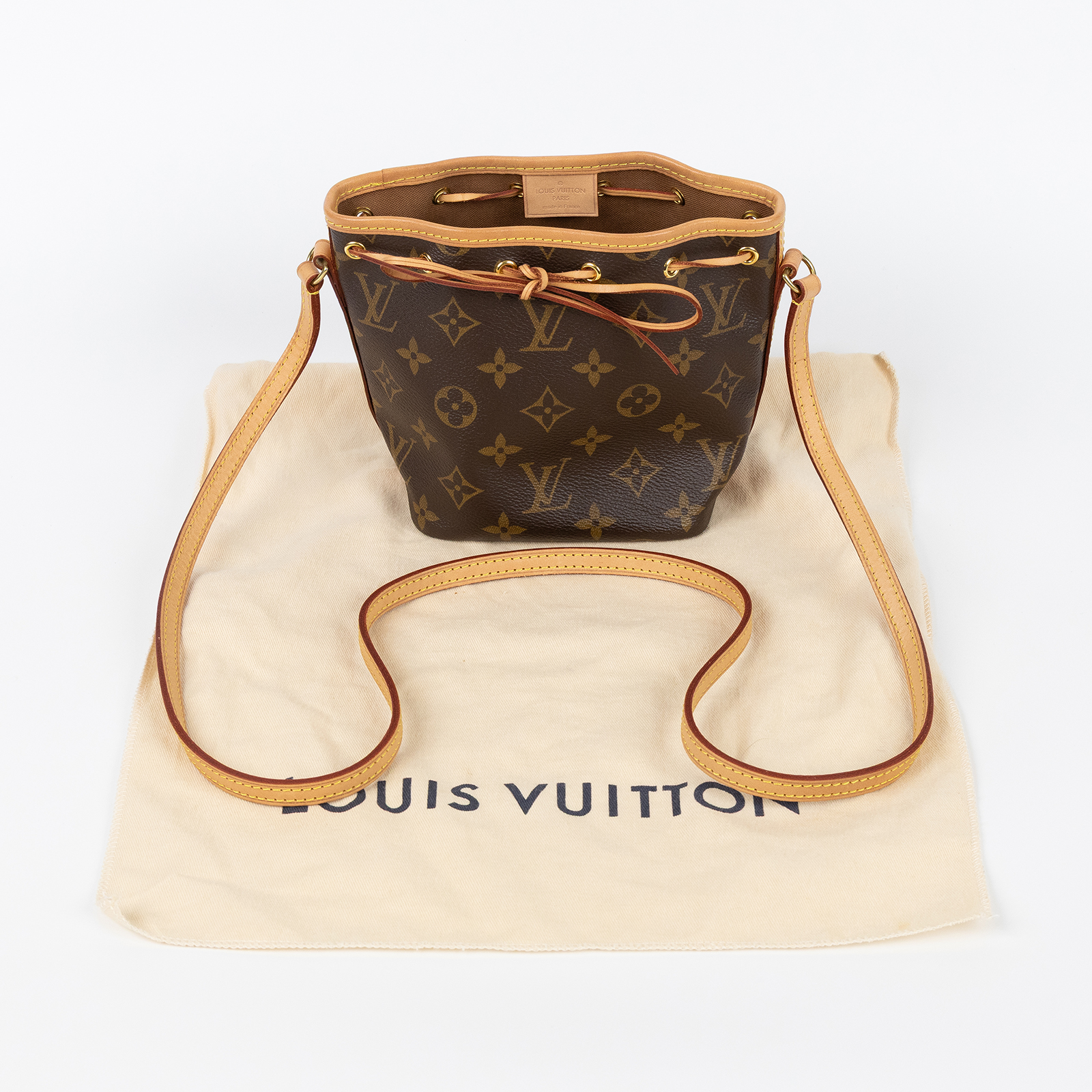 路易威登 LOUIS VUITTON Nano Noé 舊款 束口水桶包 M41346 原花NANO NOE舊版 防塵袋