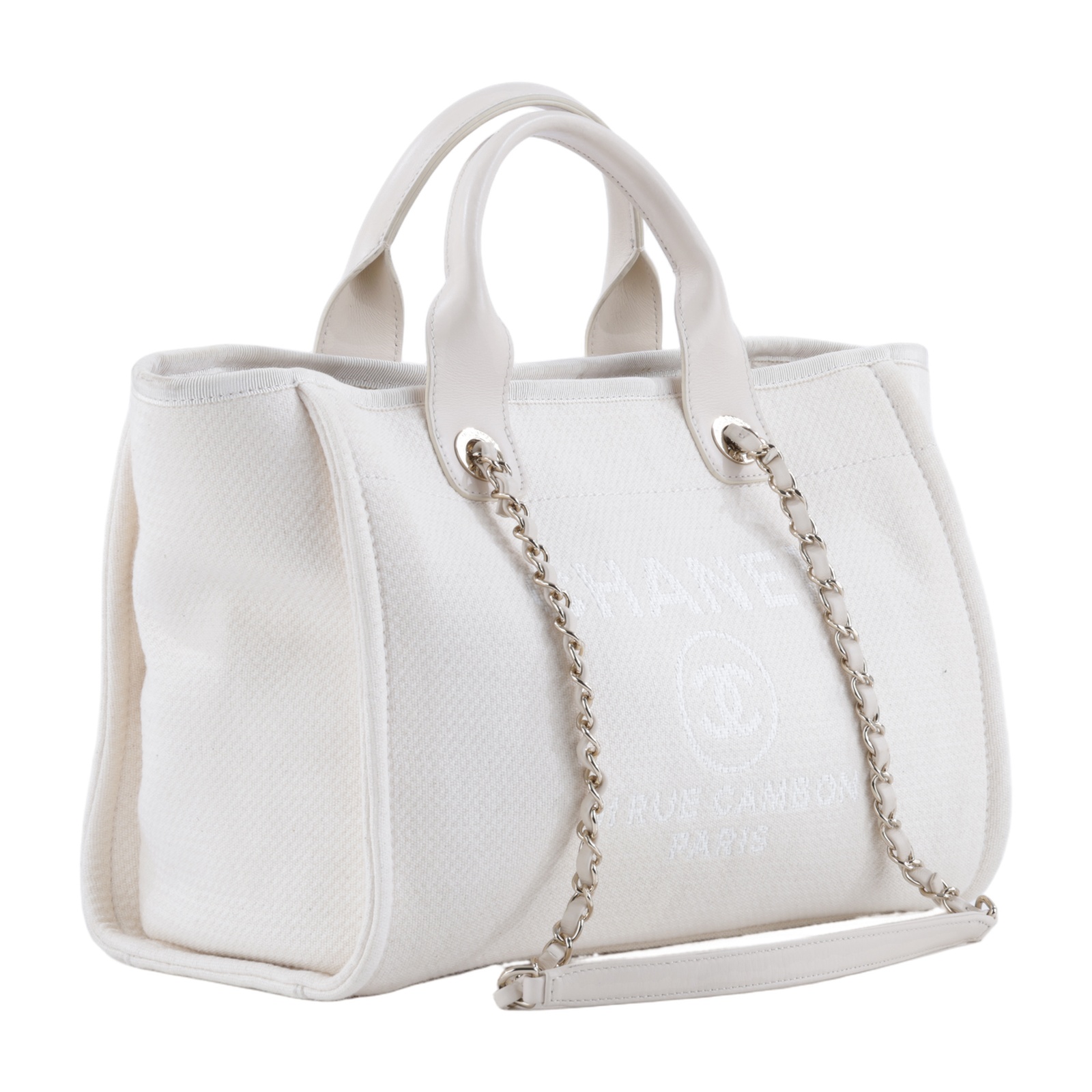 香奈兒 CHANEL 海灘包 小型 AS3257 晶片款 米白海灘包MM 防塵袋/內袋