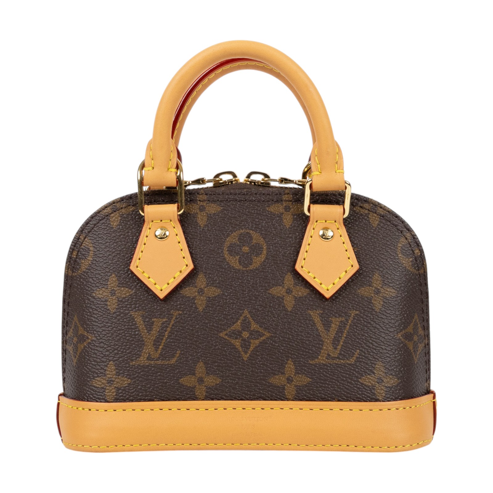 路易威登 LOUIS VUITTON Nano Alma 貝殼包 經典帆布 M82717 晶片款 原花Nano Alma 原廠盒子/防塵袋/背帶