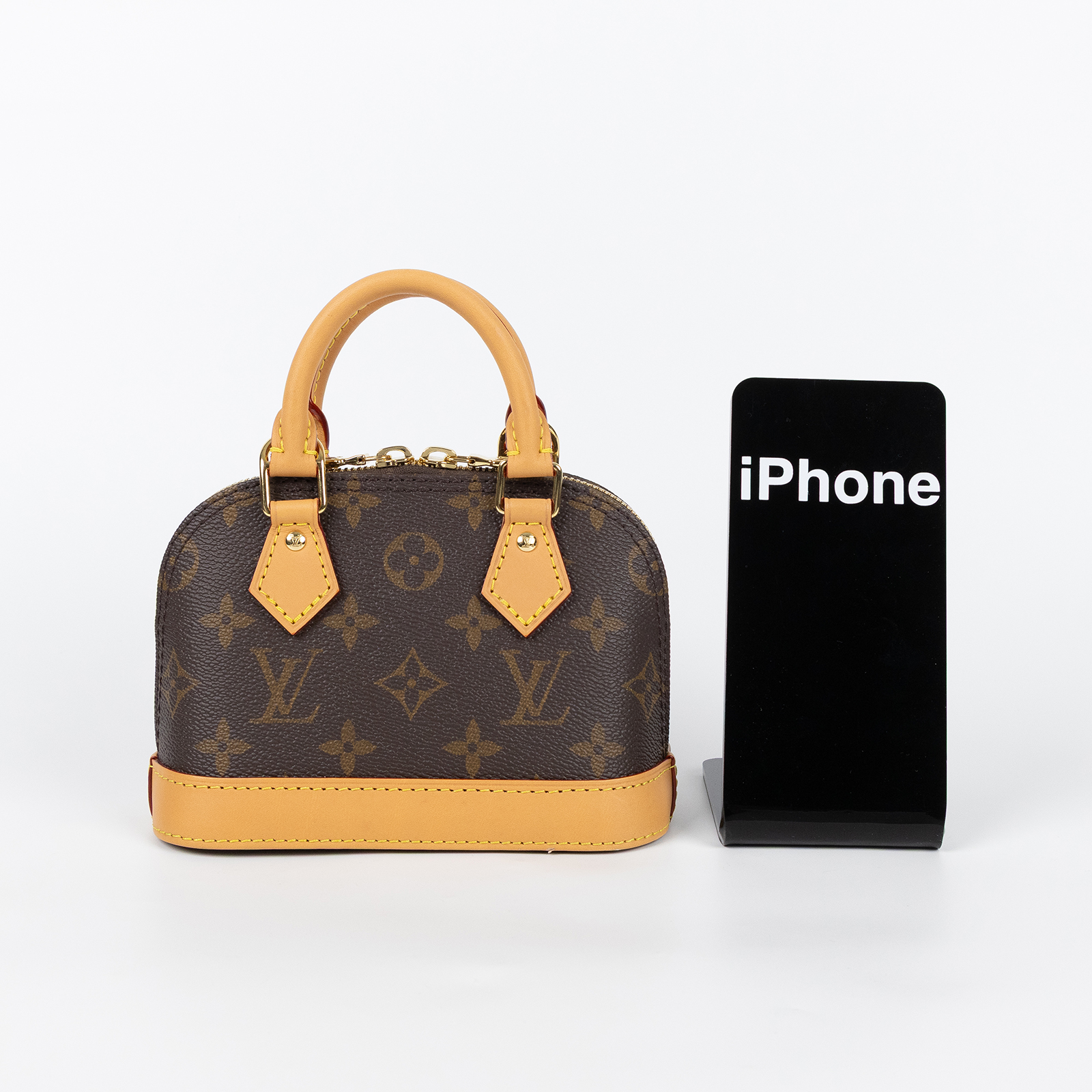 路易威登 LOUIS VUITTON Nano Alma 貝殼包 經典帆布 M82717 晶片款 原花Nano Alma 原廠盒子/防塵袋/背帶